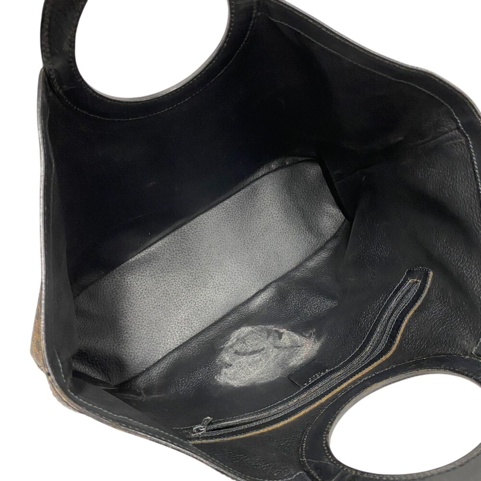 Celine CELINE Circle Logo Macadam Handbag, Black Size ONE SIZE - 7 Thumbnail