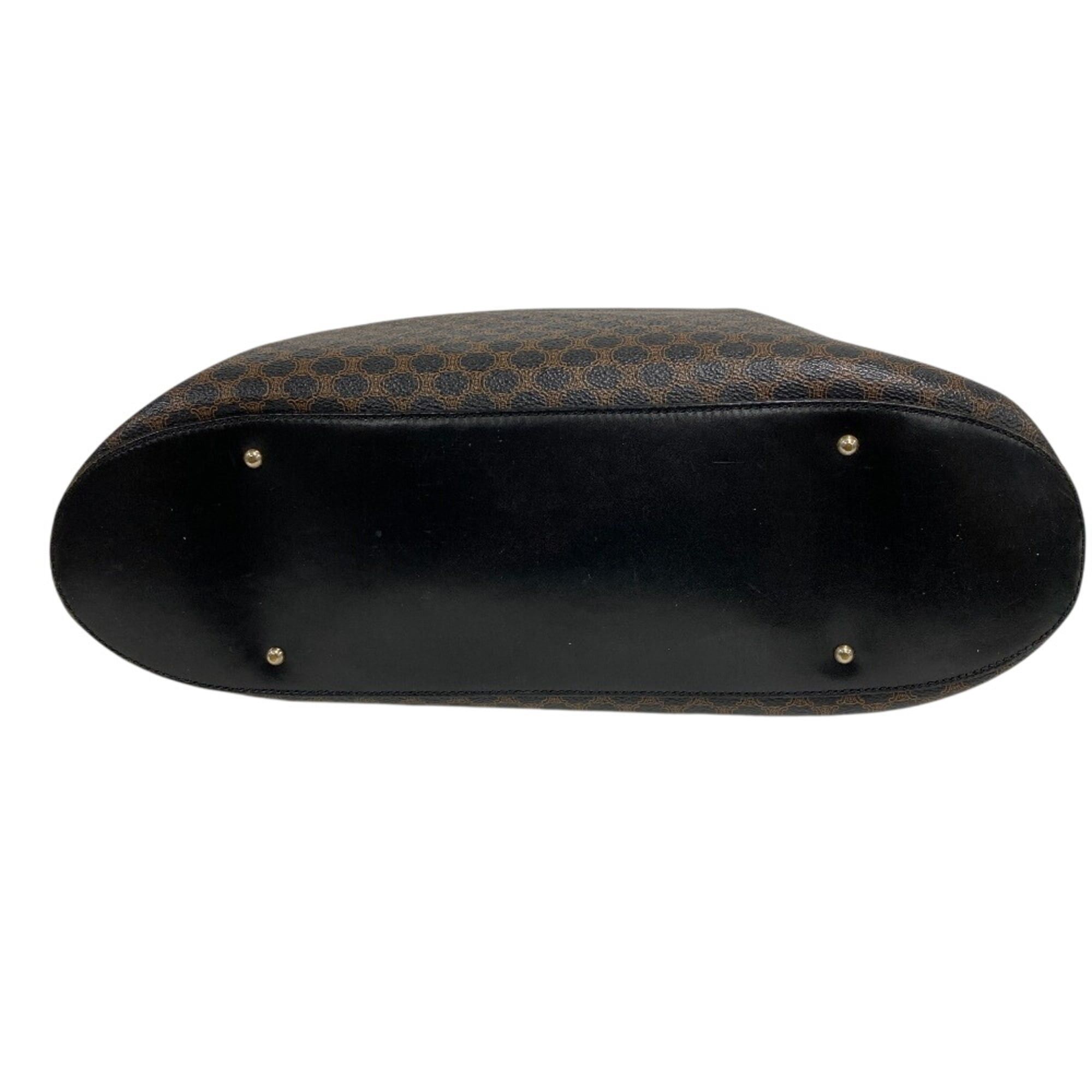 Celine CELINE Circle Logo Macadam Handbag, Black Size ONE SIZE - 5 Thumbnail