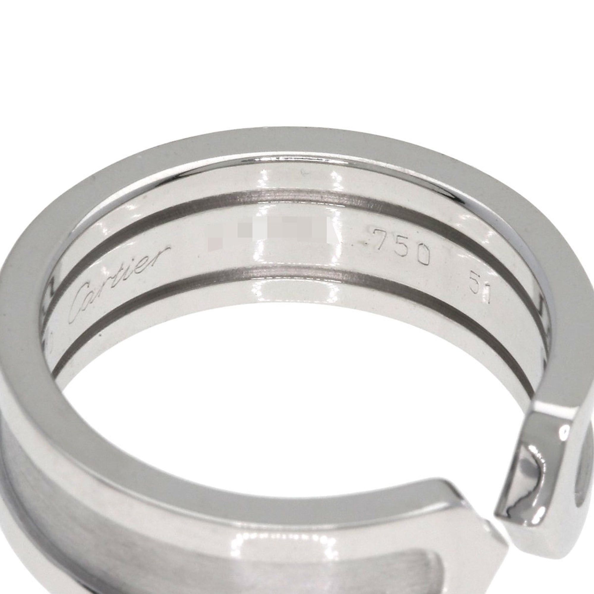 Cartier Cartier C2 Ring #51, 18K White Gold, Women's Ring, CARTIER Size ONE SIZE - 5 Thumbnail