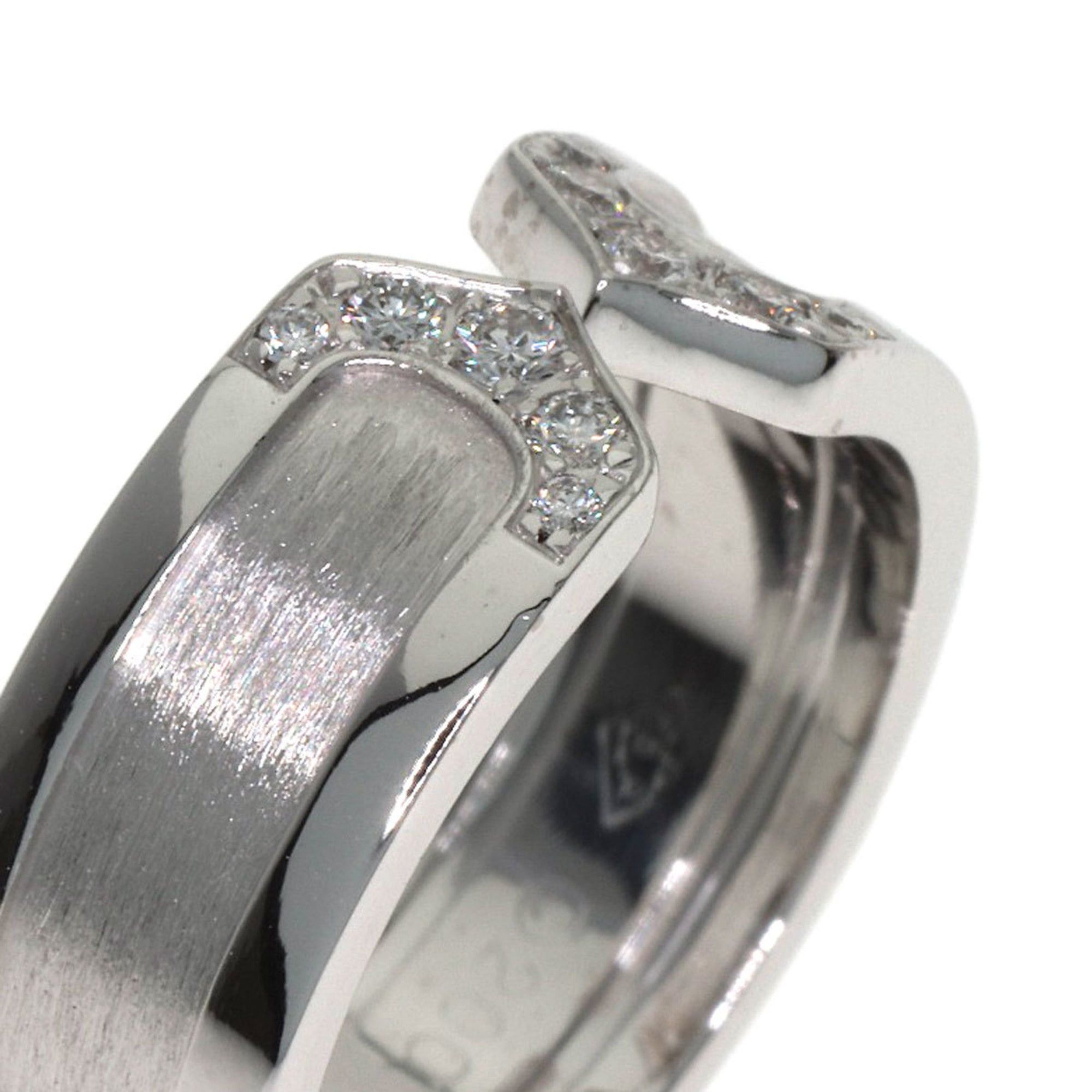 Cartier Cartier C2 Ring SM Diamond #47 Ring, 18K White Gold, Women's, CARTIER Size ONE SIZE - 9 Thumbnail