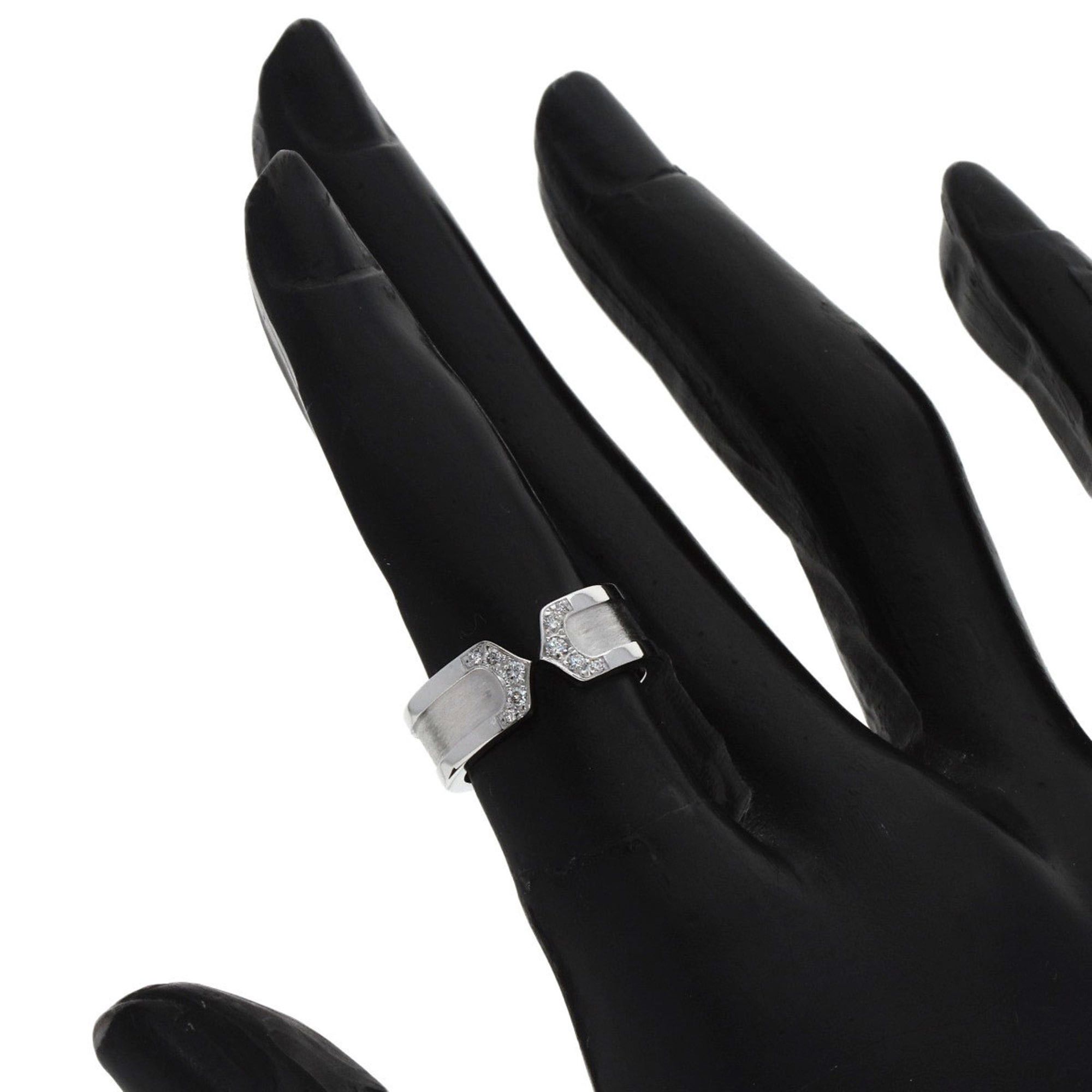 Cartier Cartier C2 Ring SM Diamond #47 Ring, 18K White Gold, Women's, CARTIER Size ONE SIZE - 7 Thumbnail
