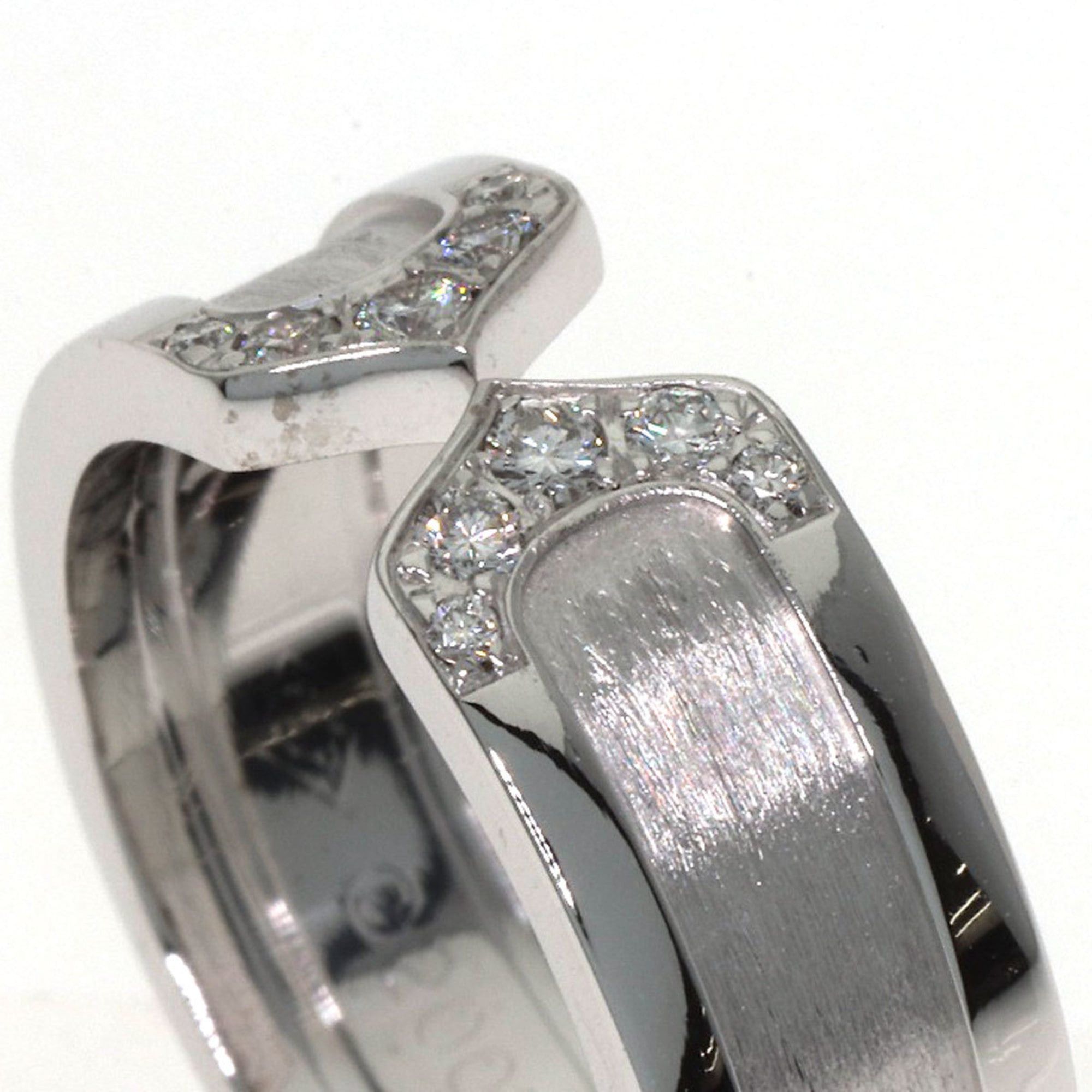 Cartier Cartier C2 Ring SM Diamond #47 Ring, 18K White Gold, Women's, CARTIER Size ONE SIZE - 8 Thumbnail