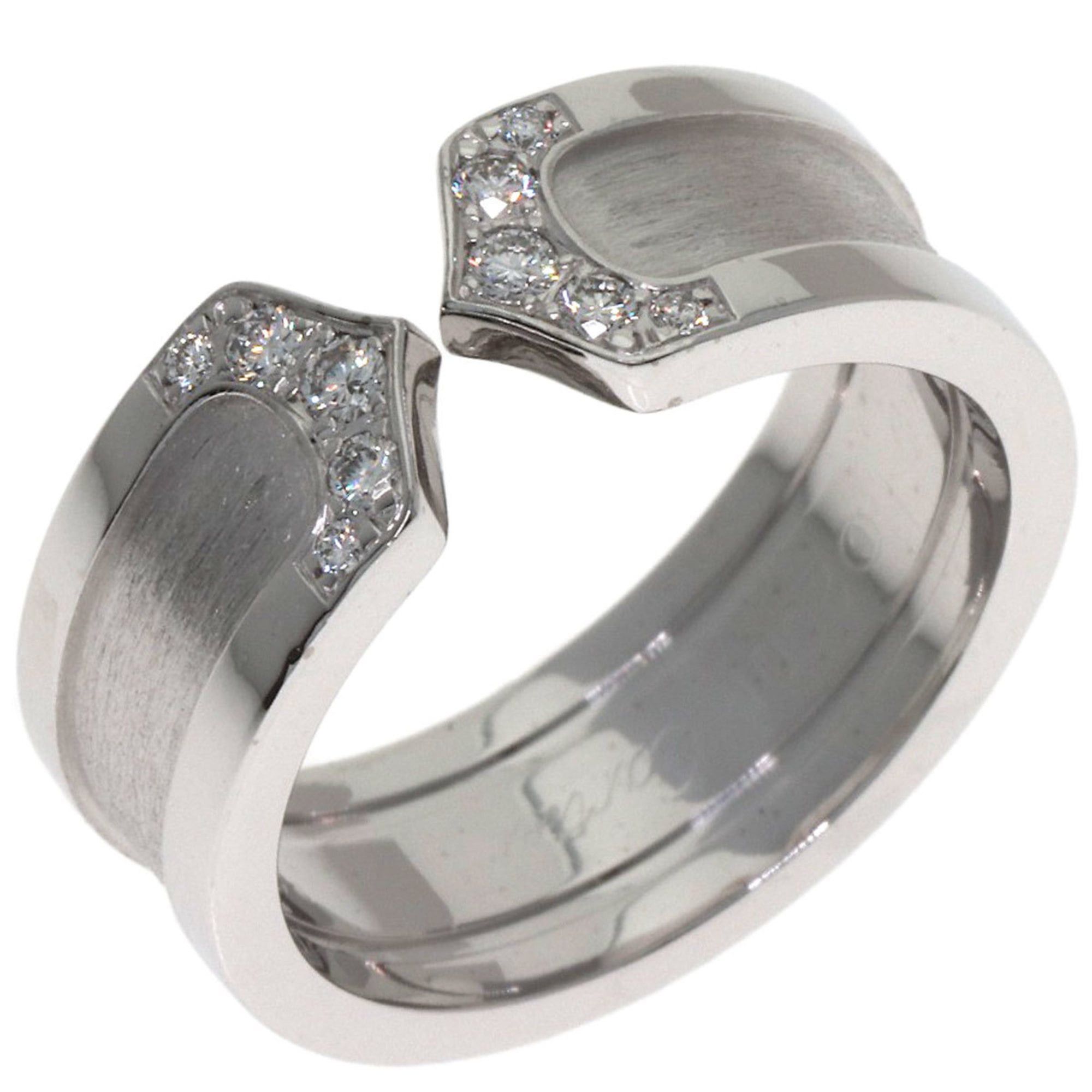 Cartier Cartier C2 Ring SM Diamond #47 Ring, 18K White Gold, Women's, CARTIER Size ONE SIZE - 2 Thumbnail