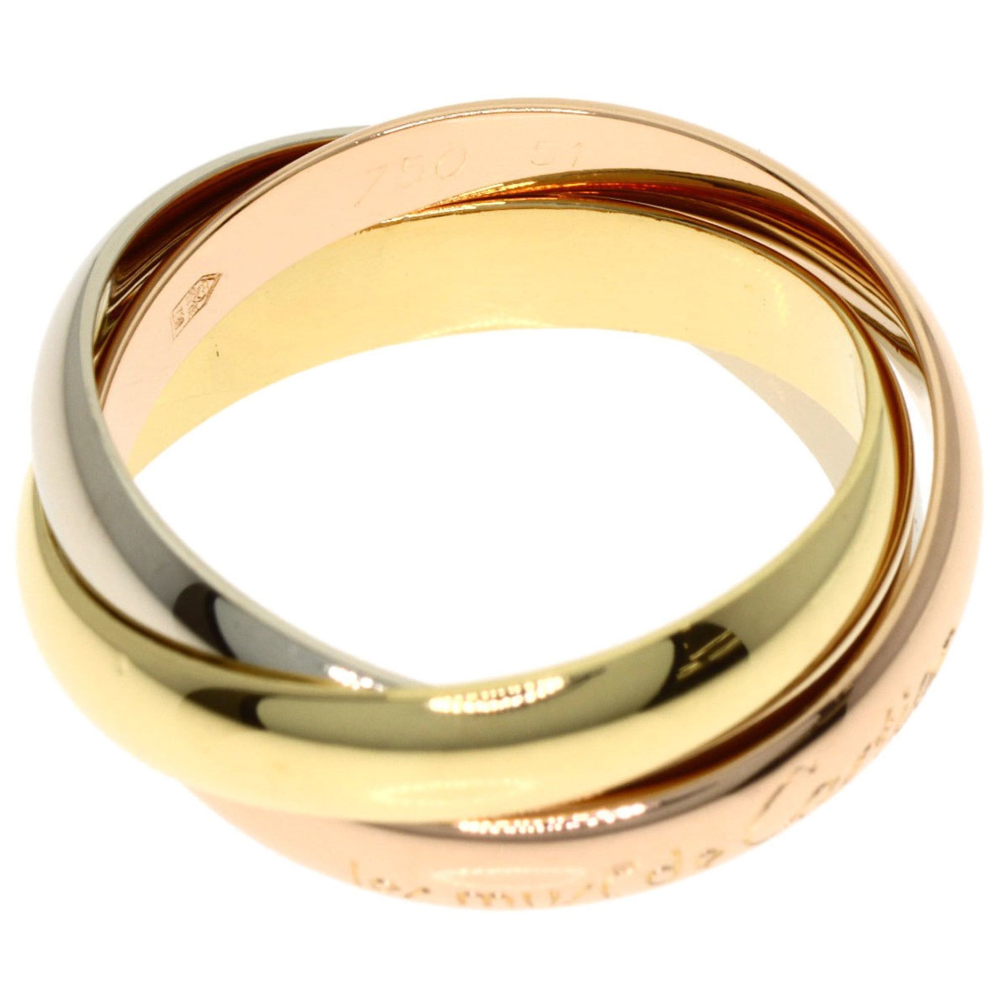 Cartier Cartier Trinity #51 Ring - 18K Yellow Gold/18K Pink White Gold Women's CARTIER Size ONE SIZE - 3 Thumbnail