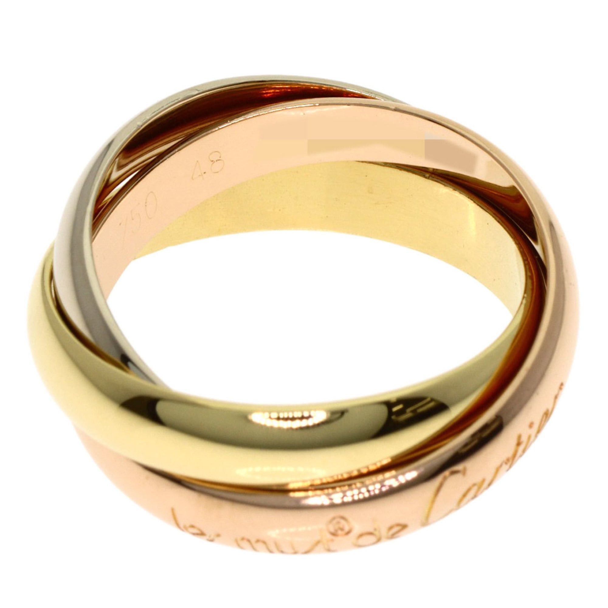 Cartier Cartier Trinity #48 Ring - 18K Yellow Gold/18K Pink White Gold Women's CARTIER Size ONE SIZE - 3 Thumbnail