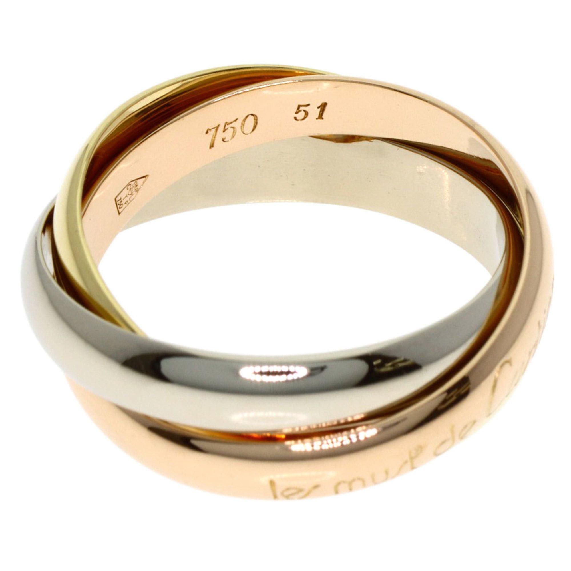 Cartier Cartier Trinity #51 Ring - 18K Yellow Gold/18K Pink White Gold Women's CARTIER Size ONE SIZE - 3 Thumbnail