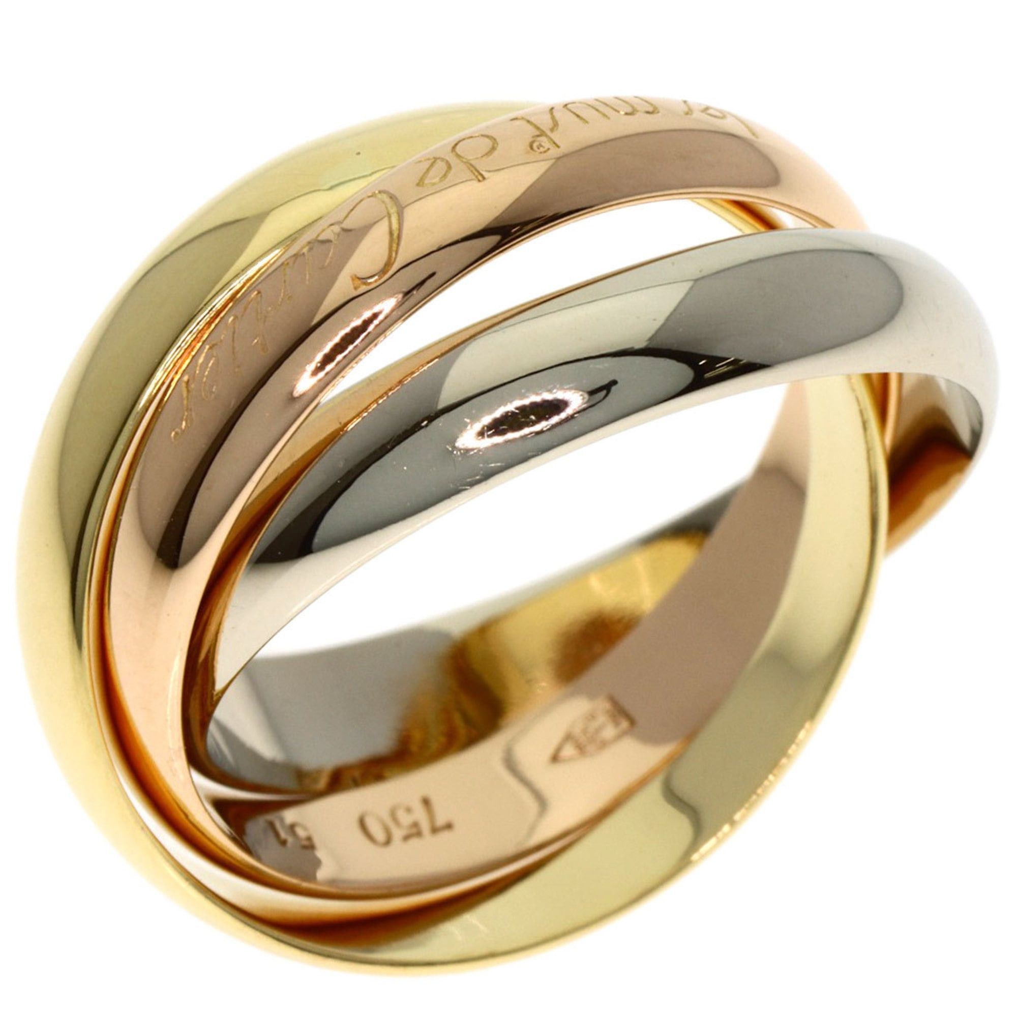 Cartier Cartier Trinity #51 Ring - 18K Yellow Gold/18K Pink White Gold Women's CARTIER Size ONE SIZE - 2 Thumbnail