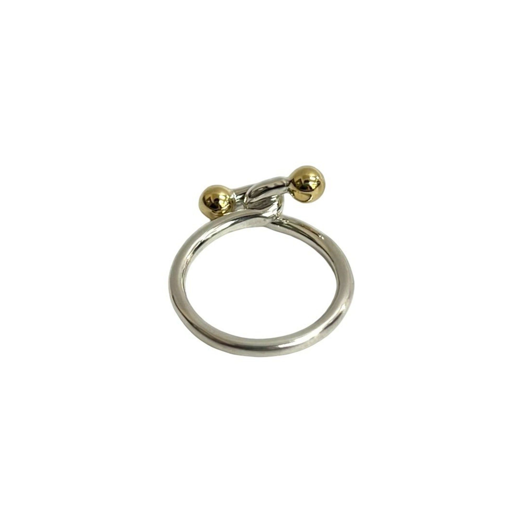 Tiffany & Co. TIFFANY&Co. Tiffany Hook & Eye Love Knot Ring, Sterling Silver 925 K10 Yellow Gold, Size 7, 75215 Size ONE SIZE - 6 Thumbnail