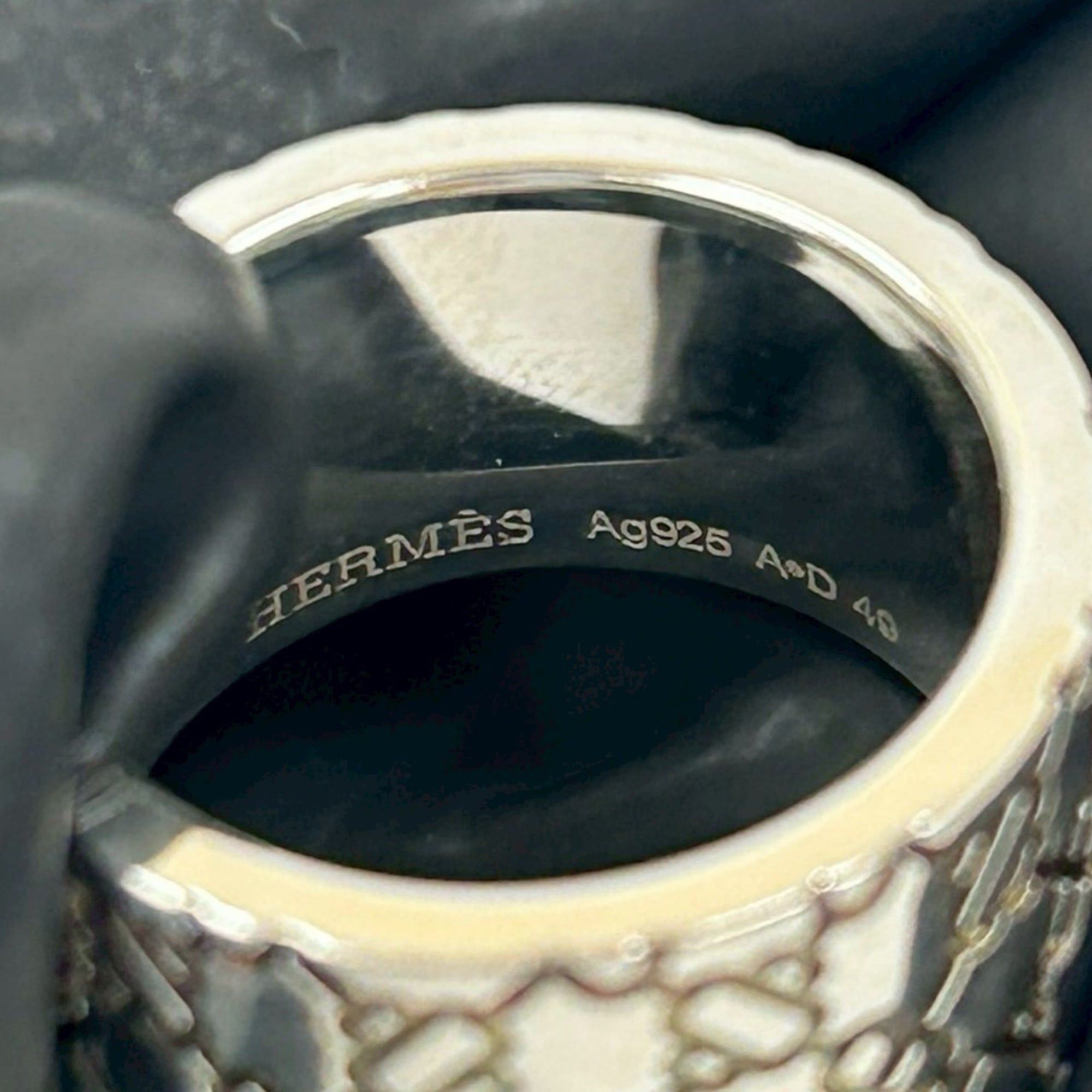 Hermes HERMES Chaine d'Ancre Attelage Ring, Sterling Silver 925, Size 9, Women's, Silver, Item No. 70548 Size ONE SIZE - 3 Thumbnail