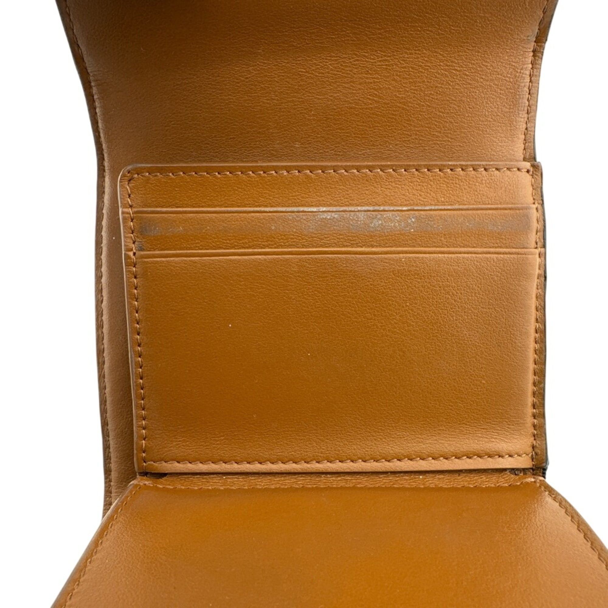 Celine CELINE Triomphe Tri-fold Wallet, Brown Size ONE SIZE - 8 Thumbnail
