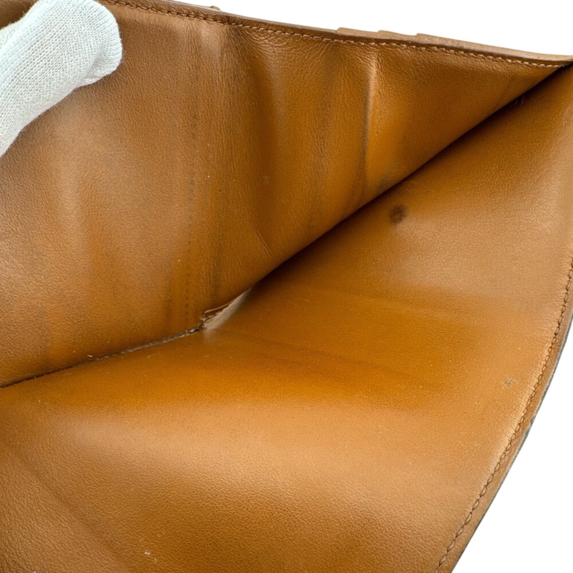 Celine CELINE Triomphe Tri-fold Wallet, Brown Size ONE SIZE - 9 Thumbnail