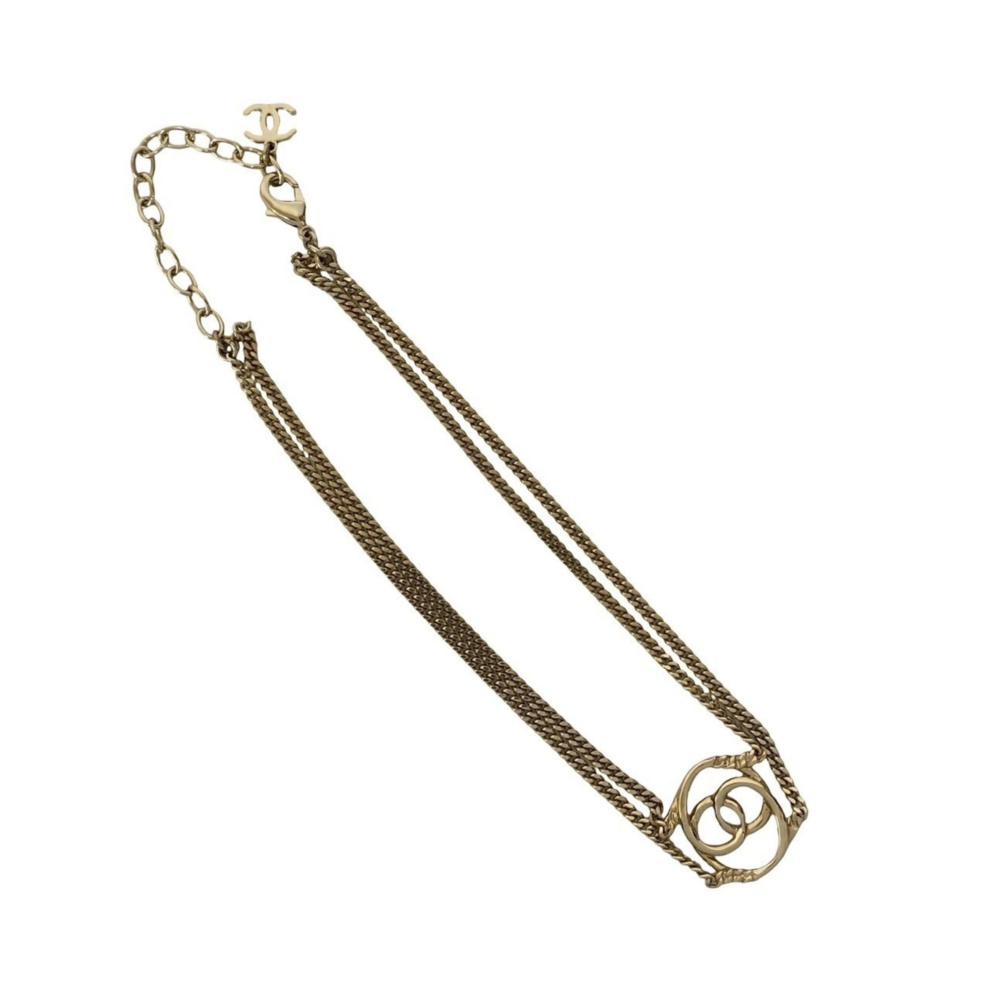 Chanel CHANEL Coco Mark Motif GP Rhinestone Necklace Pendant Gold 29084 Size ONE SIZE - 5 Thumbnail