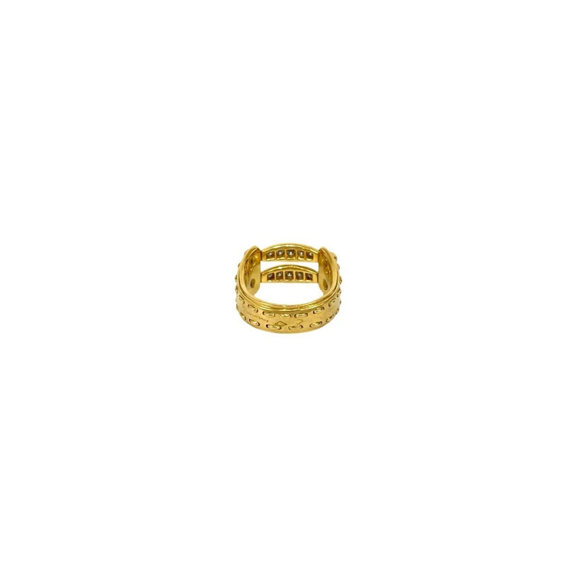 Hermes HERMES Vintage Mexico Ring with Diamonds, 18K Yellow Gold, Size 8, ¥24,000 Size ONE SIZE - 6 Thumbnail