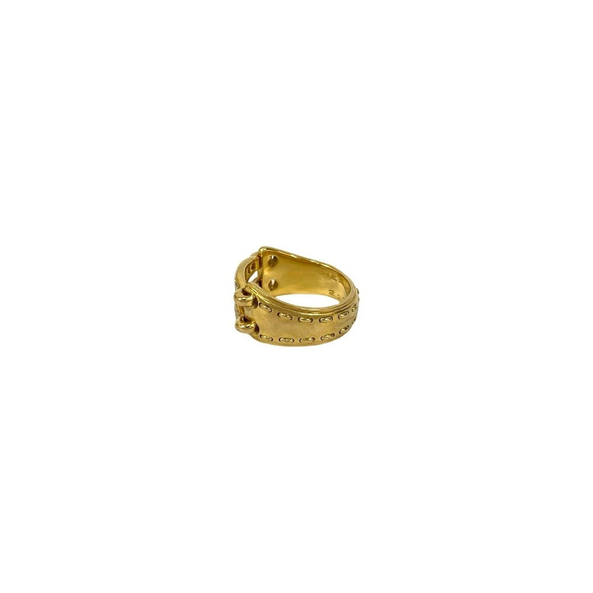 Hermes HERMES Vintage Mexico Ring with Diamonds, 18K Yellow Gold, Size 8, ¥24,000 Size ONE SIZE - 4 Thumbnail