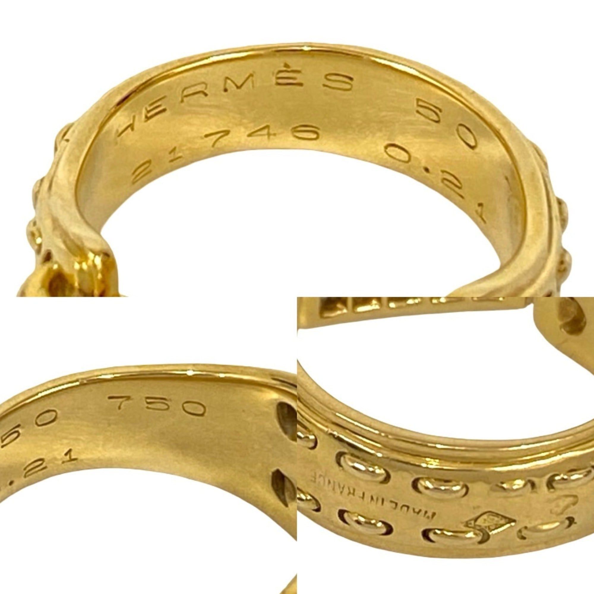 Hermes HERMES Vintage Mexico Ring with Diamonds, 18K Yellow Gold, Size 8, ¥24,000 Size ONE SIZE - 3 Thumbnail