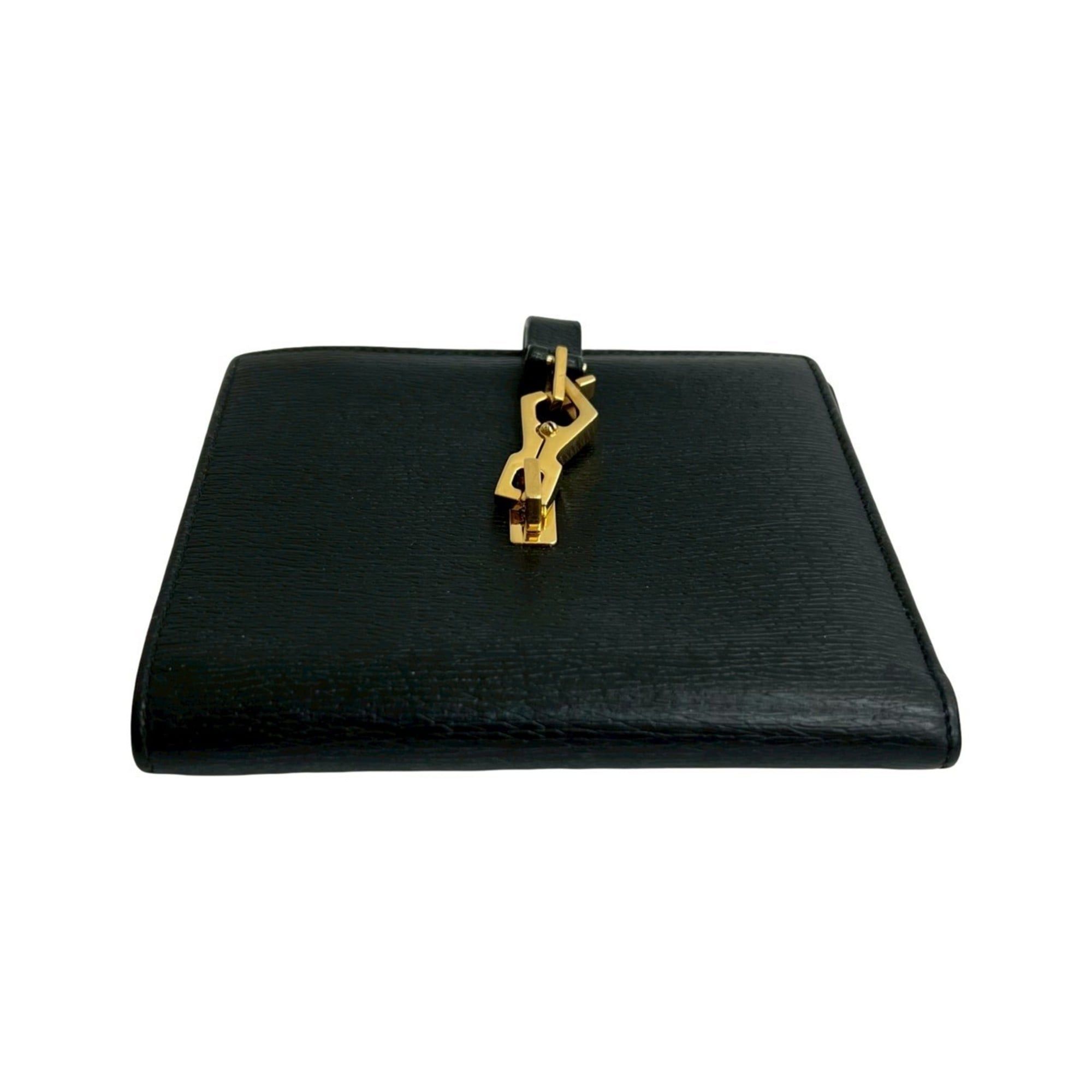 Gucci GUCCI Vintage Jackie Leather Bi-fold Wallet, Black, Item No. 24755 Size ONE SIZE - 6 Thumbnail