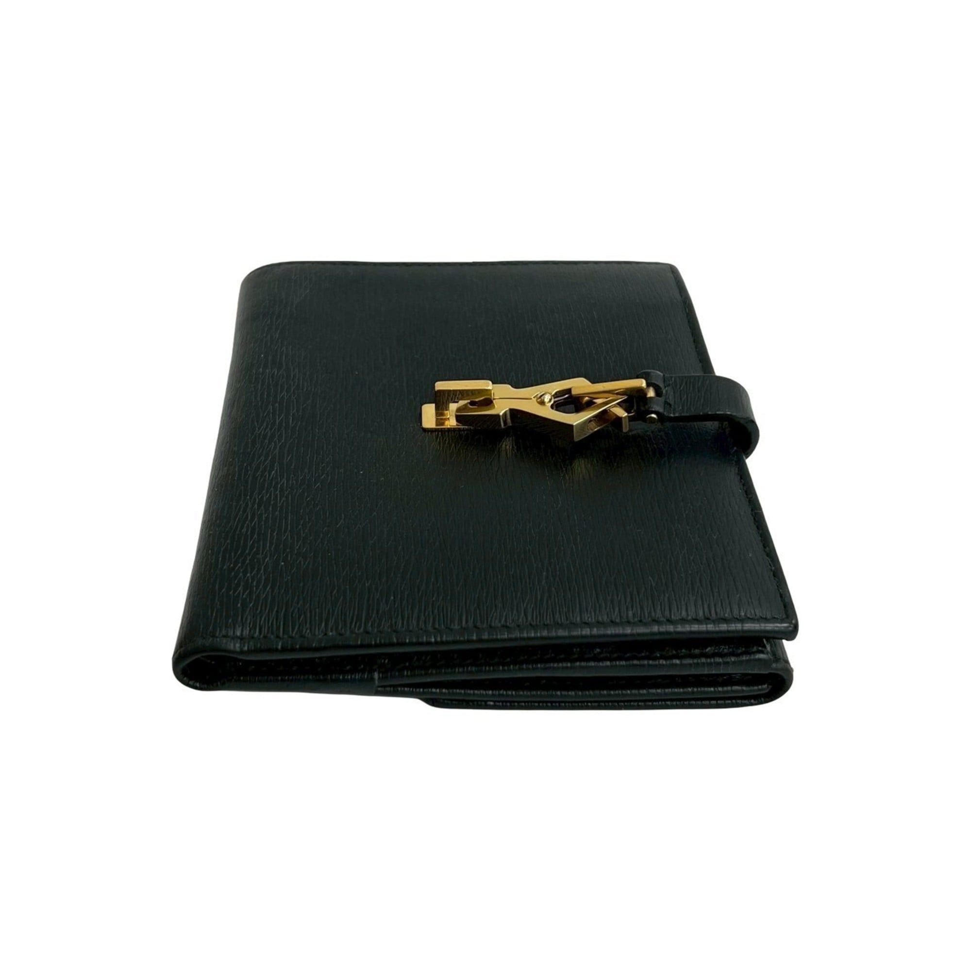 Gucci GUCCI Vintage Jackie Leather Bi-fold Wallet, Black, Item No. 24755 Size ONE SIZE - 5 Thumbnail