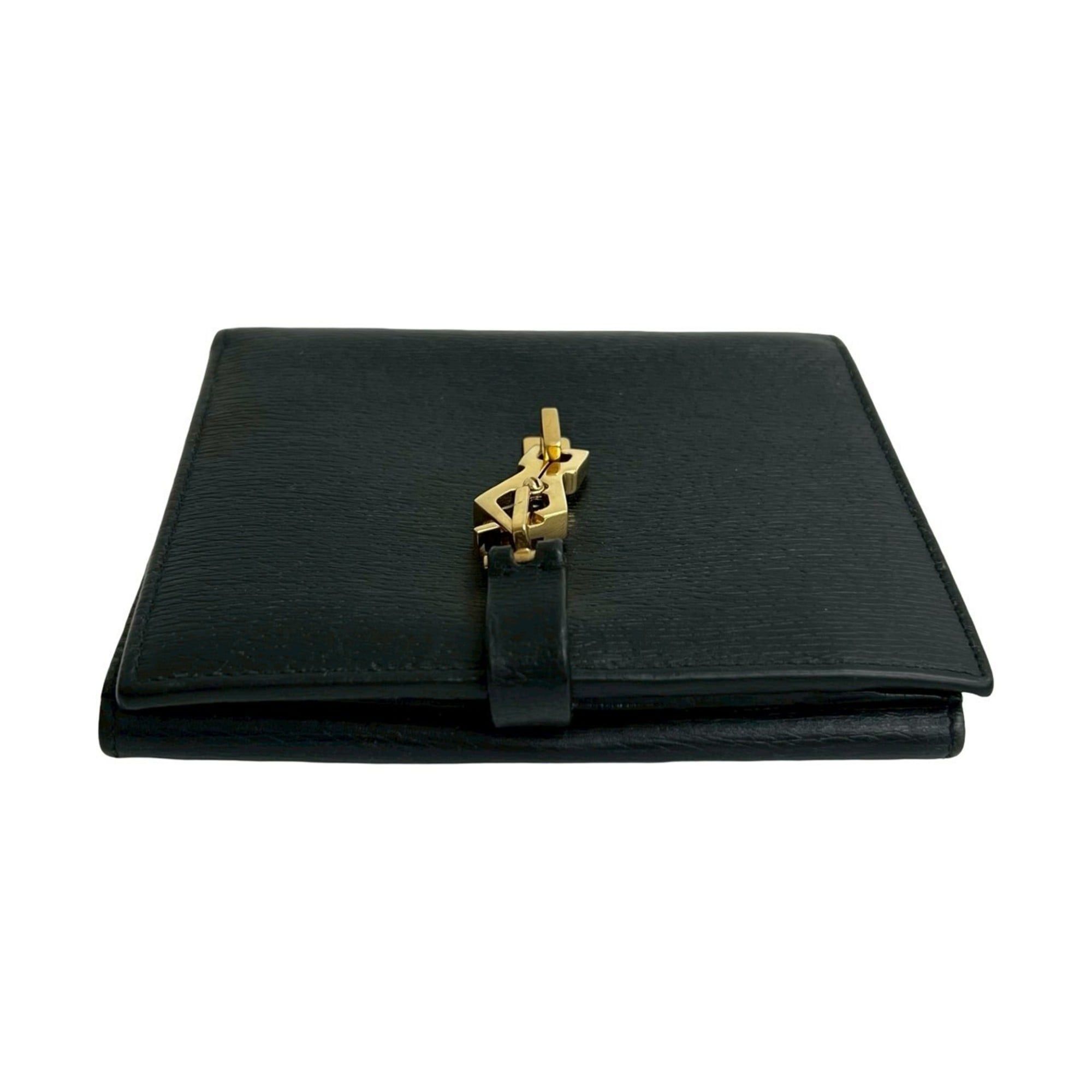 Gucci GUCCI Vintage Jackie Leather Bi-fold Wallet, Black, Item No. 24755 Size ONE SIZE - 3 Thumbnail