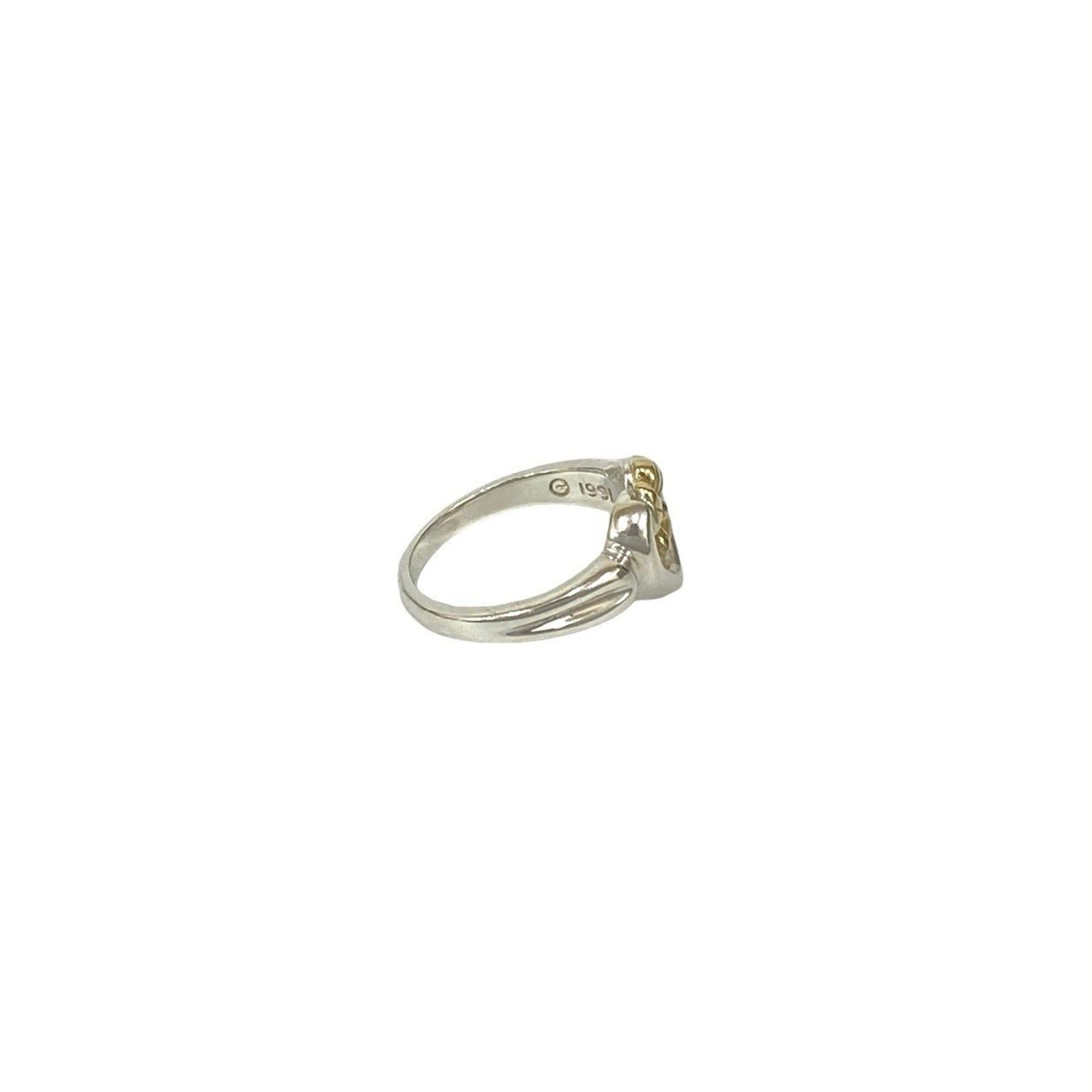 Tiffany & Co. TIFFANY&Co. Tiffany Heart Ribbon Combination Ring, Sterling Silver 925 & 18K Gold, Size 10, Item No. 27923 Size ONE SIZE - 5 Thumbnail