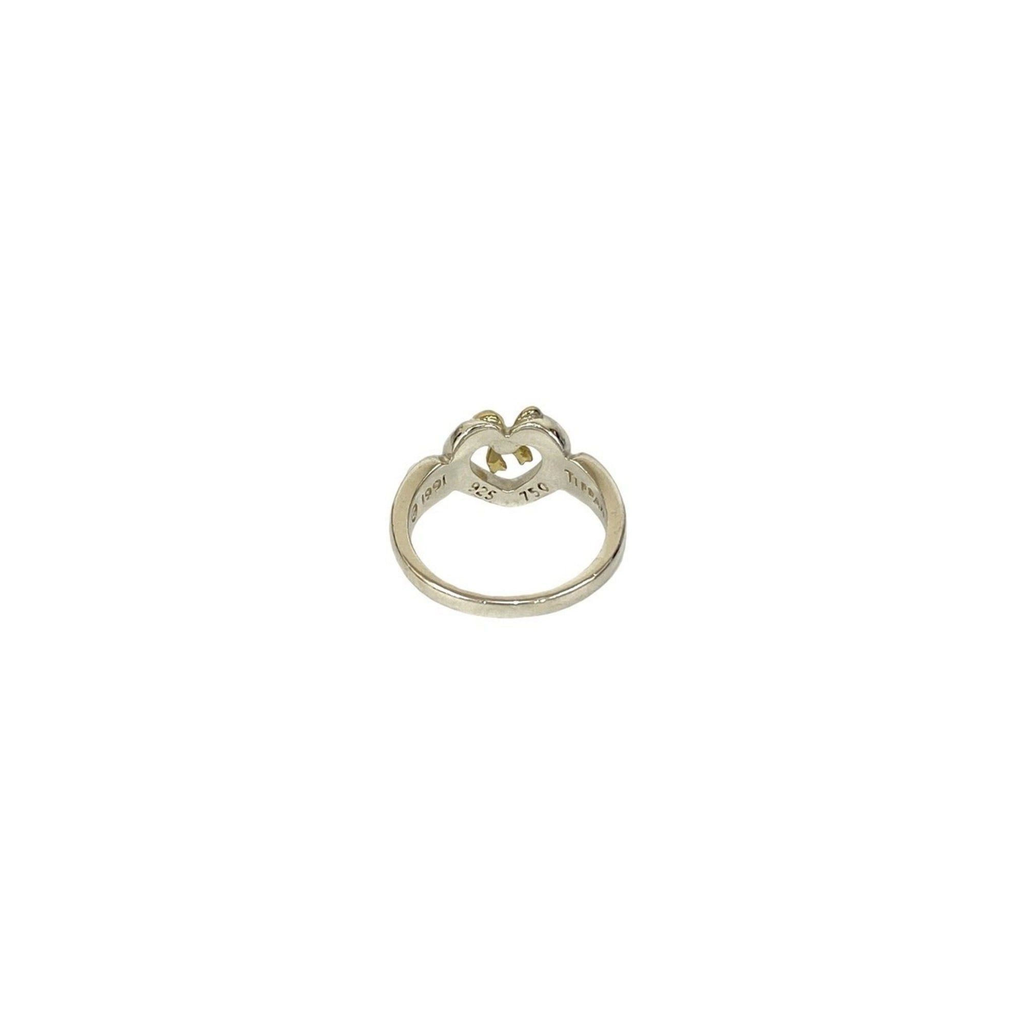 Tiffany & Co. TIFFANY&Co. Tiffany Heart Ribbon Combination Ring, Sterling Silver 925 & 18K Gold, Size 10, Item No. 27923 Size ONE SIZE - 6 Thumbnail