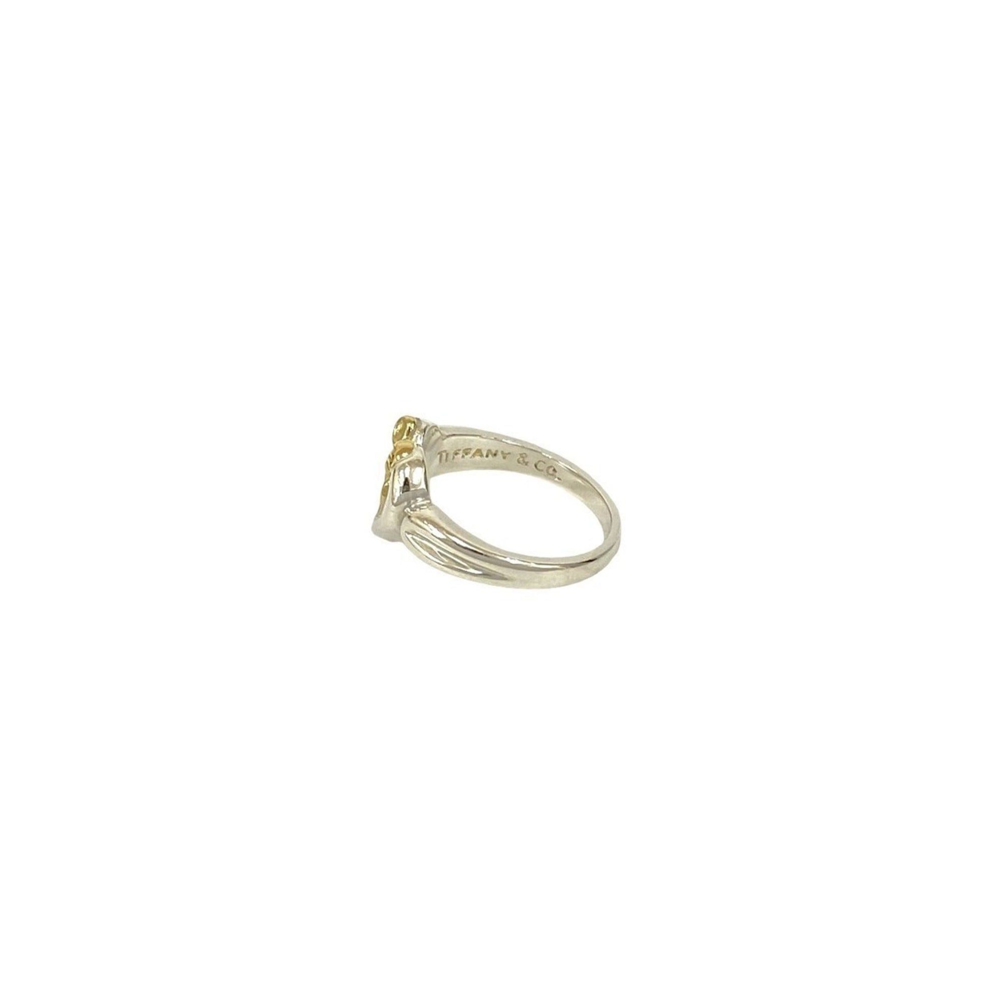 Tiffany & Co. TIFFANY&Co. Tiffany Heart Ribbon Combination Ring, Sterling Silver 925 & 18K Gold, Size 10, Item No. 27923 Size ONE SIZE - 4 Thumbnail