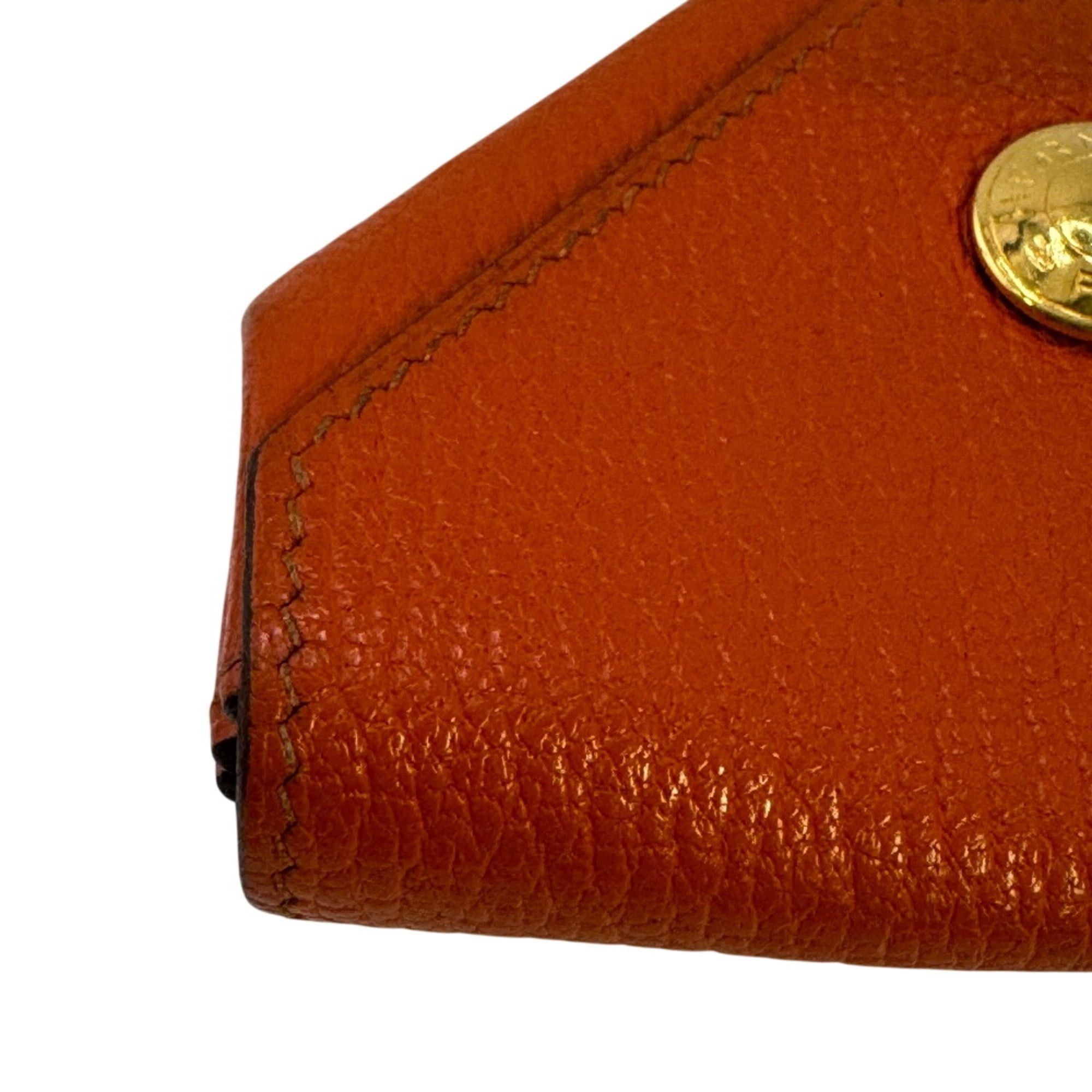 Hermes HERMES Le Vingt-Quatre Compact Wallet, Coin Purse, Case, Orange Size ONE SIZE - 7 Thumbnail