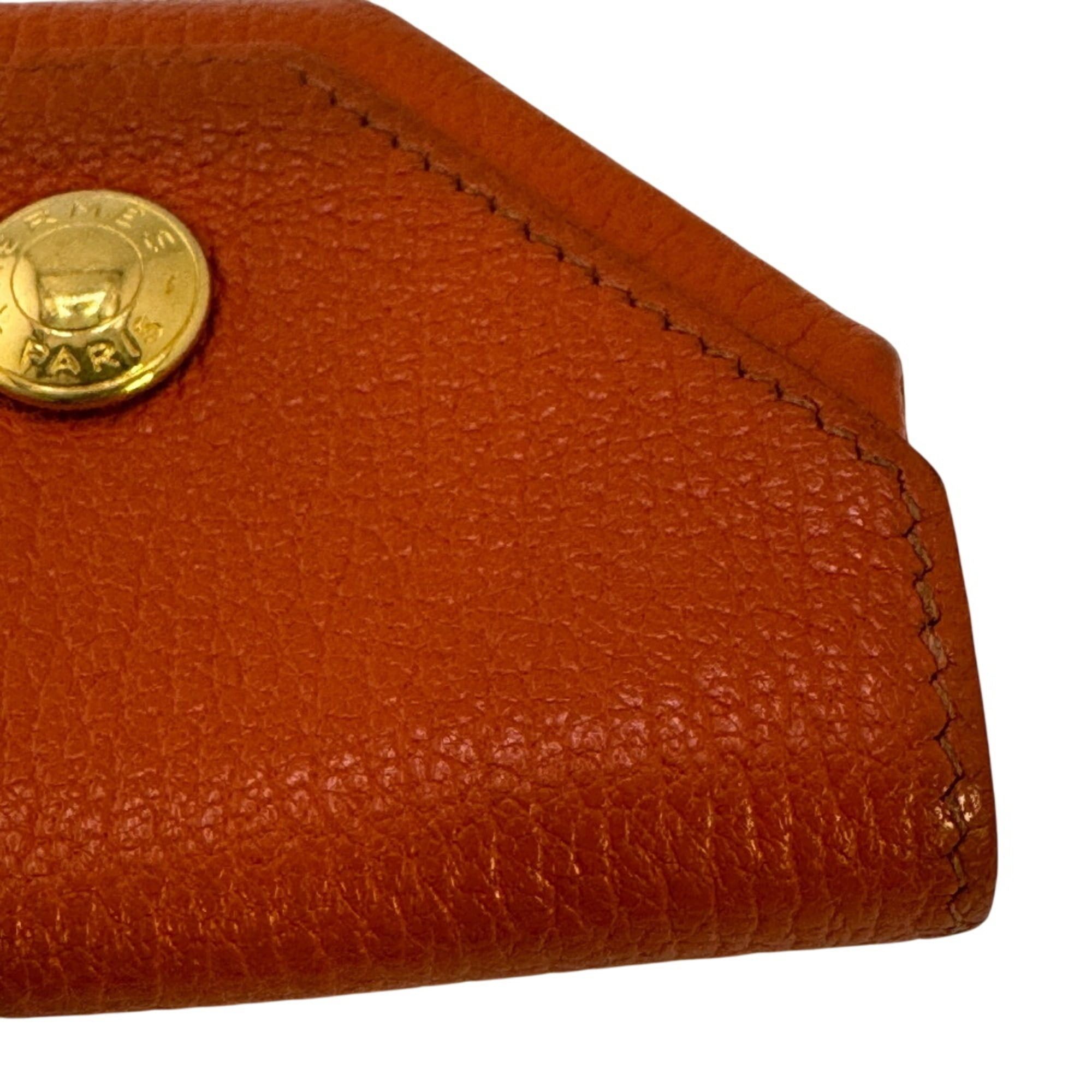 Hermes HERMES Le Vingt-Quatre Compact Wallet, Coin Purse, Case, Orange Size ONE SIZE - 6 Thumbnail