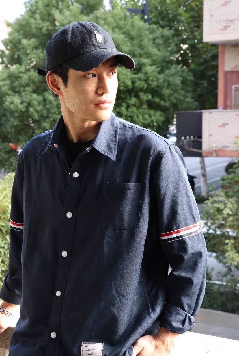 Thom Browne Blue Long Sleeve Button-Up Shirt XL Size US XL / EU 56 / 4 - 5 Thumbnail