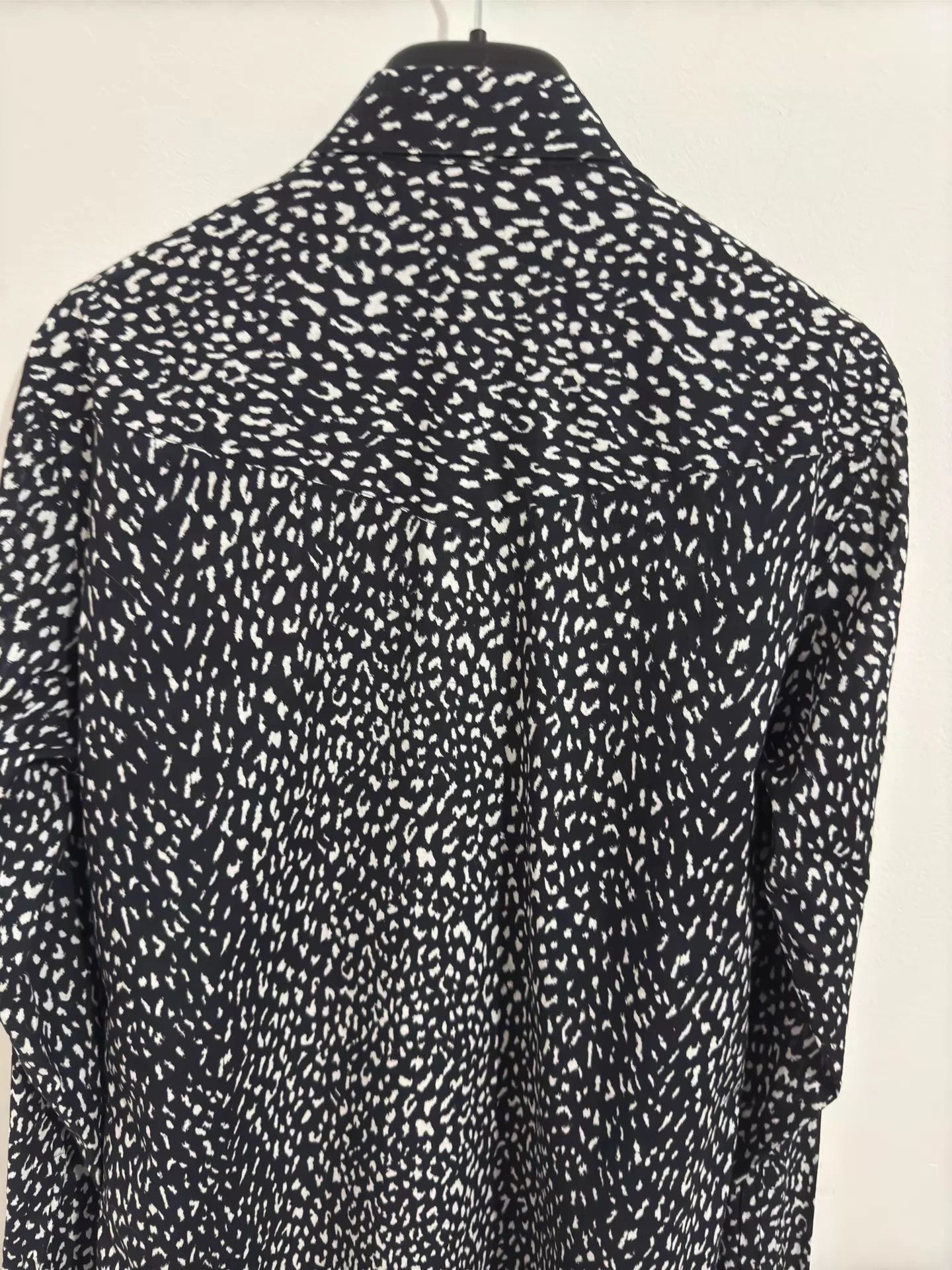 Saint Laurent Paris Black Patterned Long Sleeve Button-Up Shirt Size US S / EU 44-46 / 1 - 4 Thumbnail
