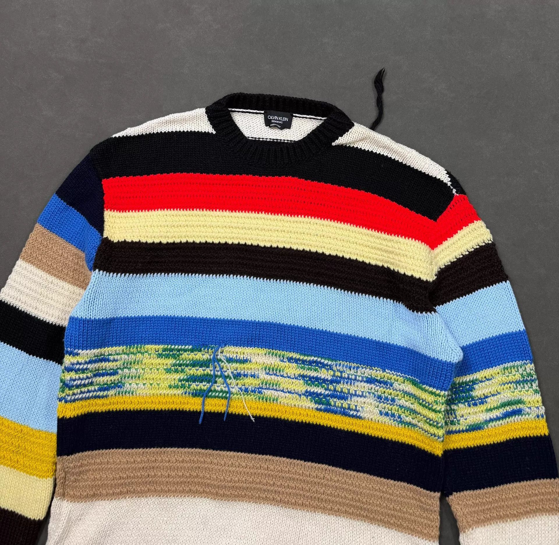Raf Simons Multi-Colored Striped Long Sleeve Sweater Size US M / EU 48-50 / 2 - 4 Thumbnail