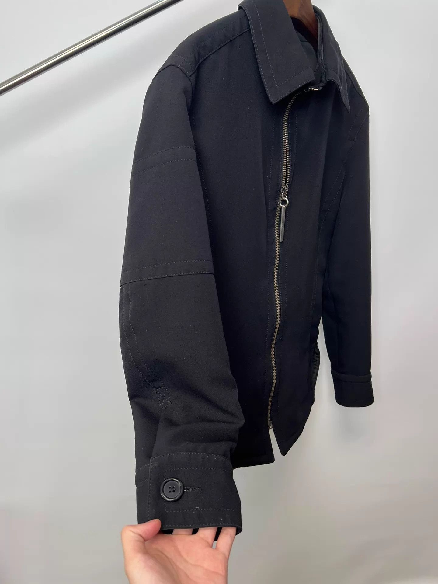 Dirk Bikkembergs Black Collared Zip-Up Jacket Size US S / EU 44-46 / 1 - 4 Thumbnail