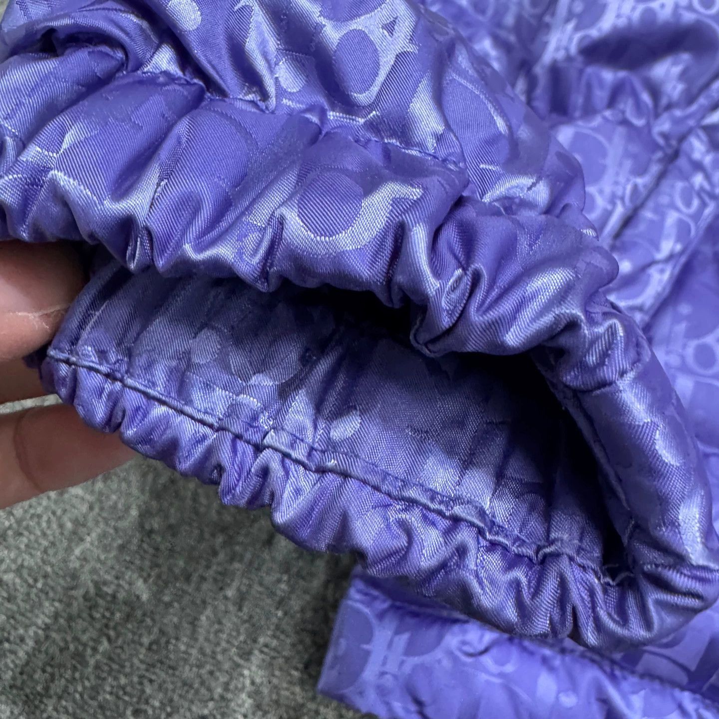 Dior Purple Puffer Jacket with Pattern, Size M Size US M / EU 48-50 / 2 - 2 Thumbnail