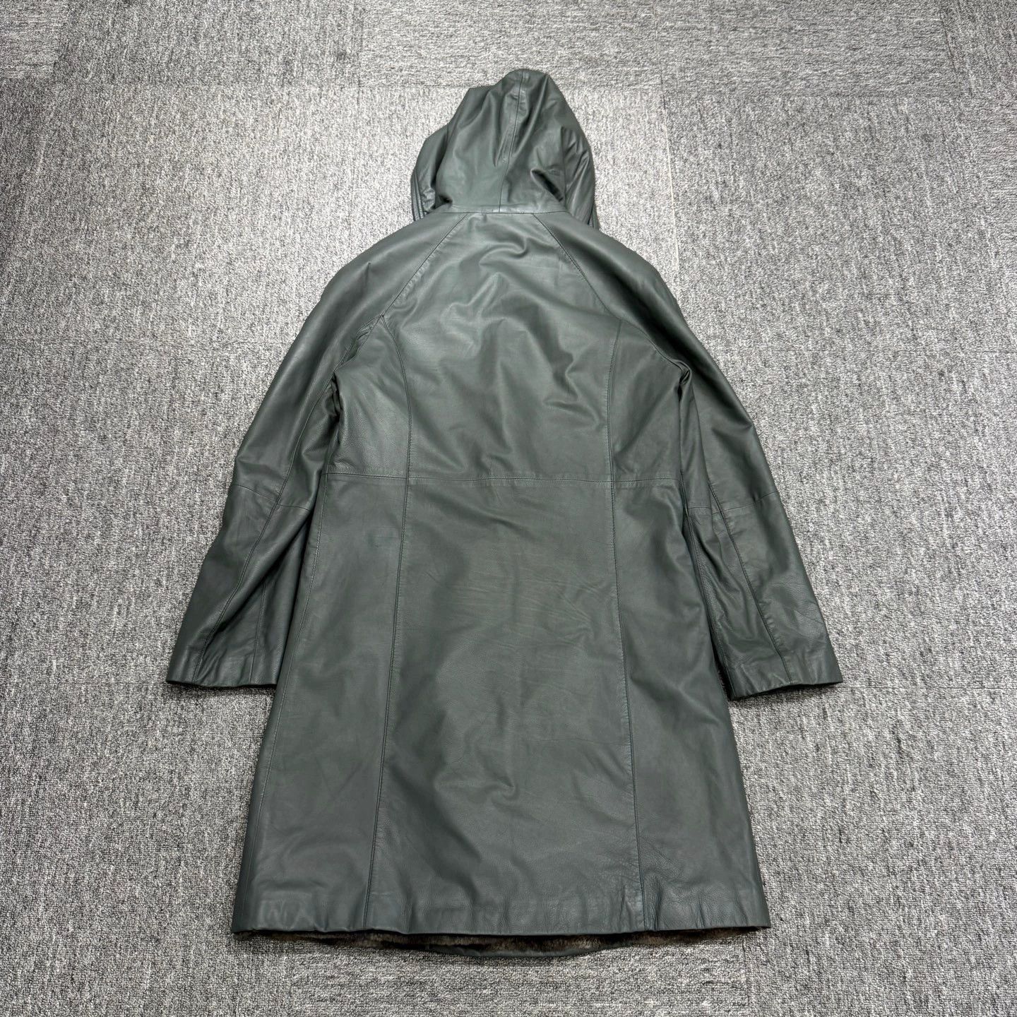 Giorgio Armani Green Faux Fur Lined Hooded Coat with Belt Size M Size US M / EU 48-50 / 2 - 5 Thumbnail