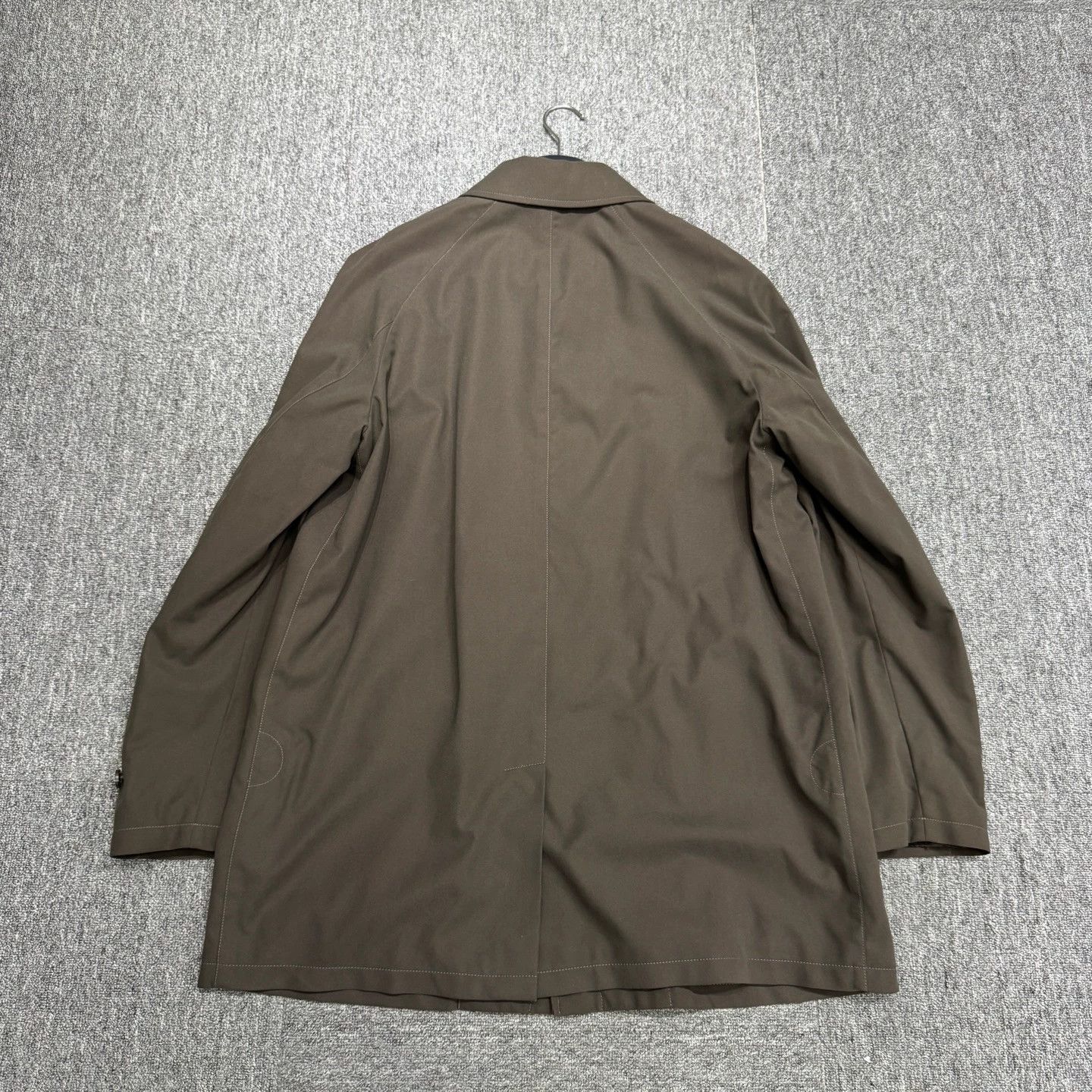 Loro Piana Green Mid-Length Coat with Collar and Pockets Size US M / EU 48-50 / 2 - 6 Thumbnail