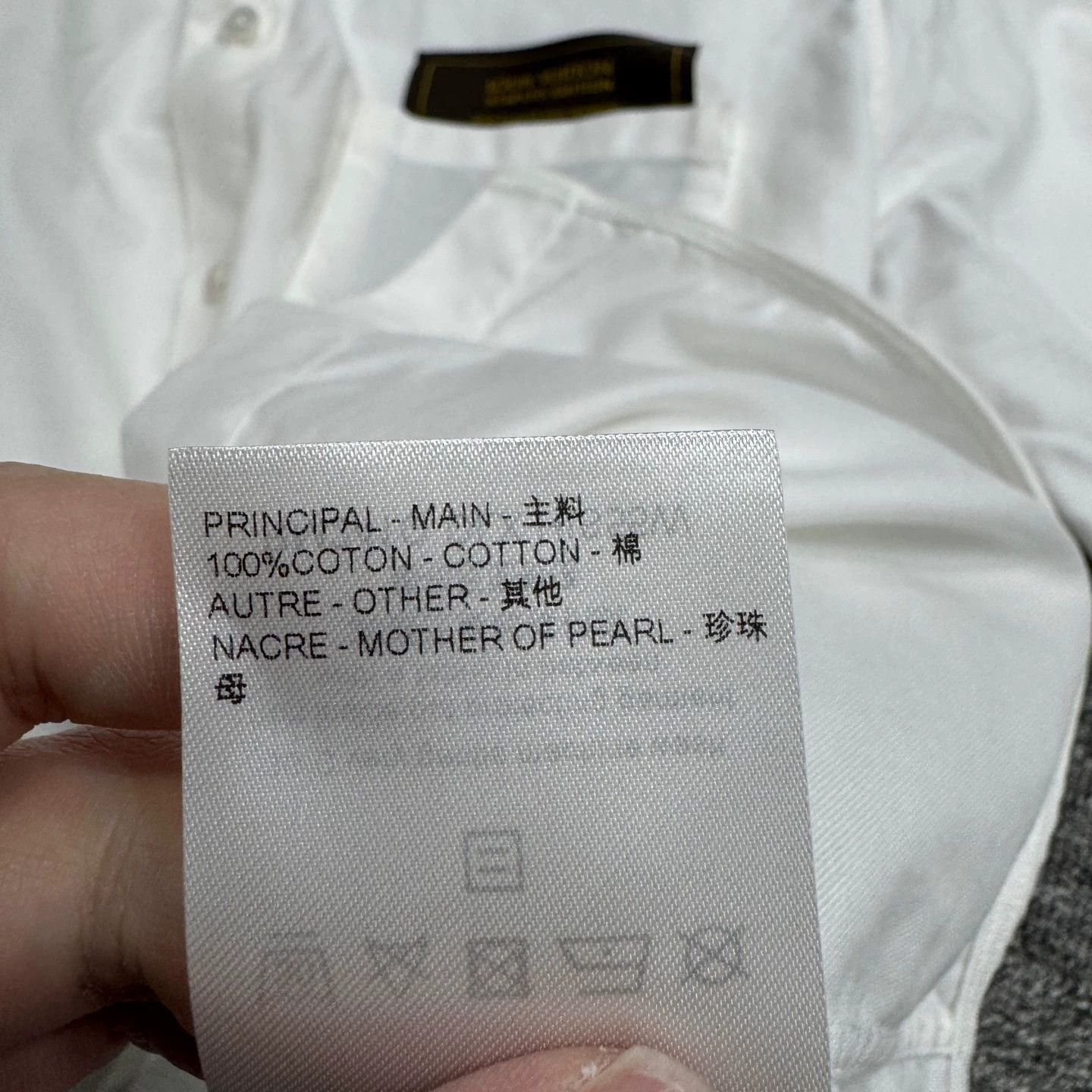 Louis Vuitton White Long Sleeve Button-Up Shirt Size US XS / EU 42 / 0 - 4 Thumbnail