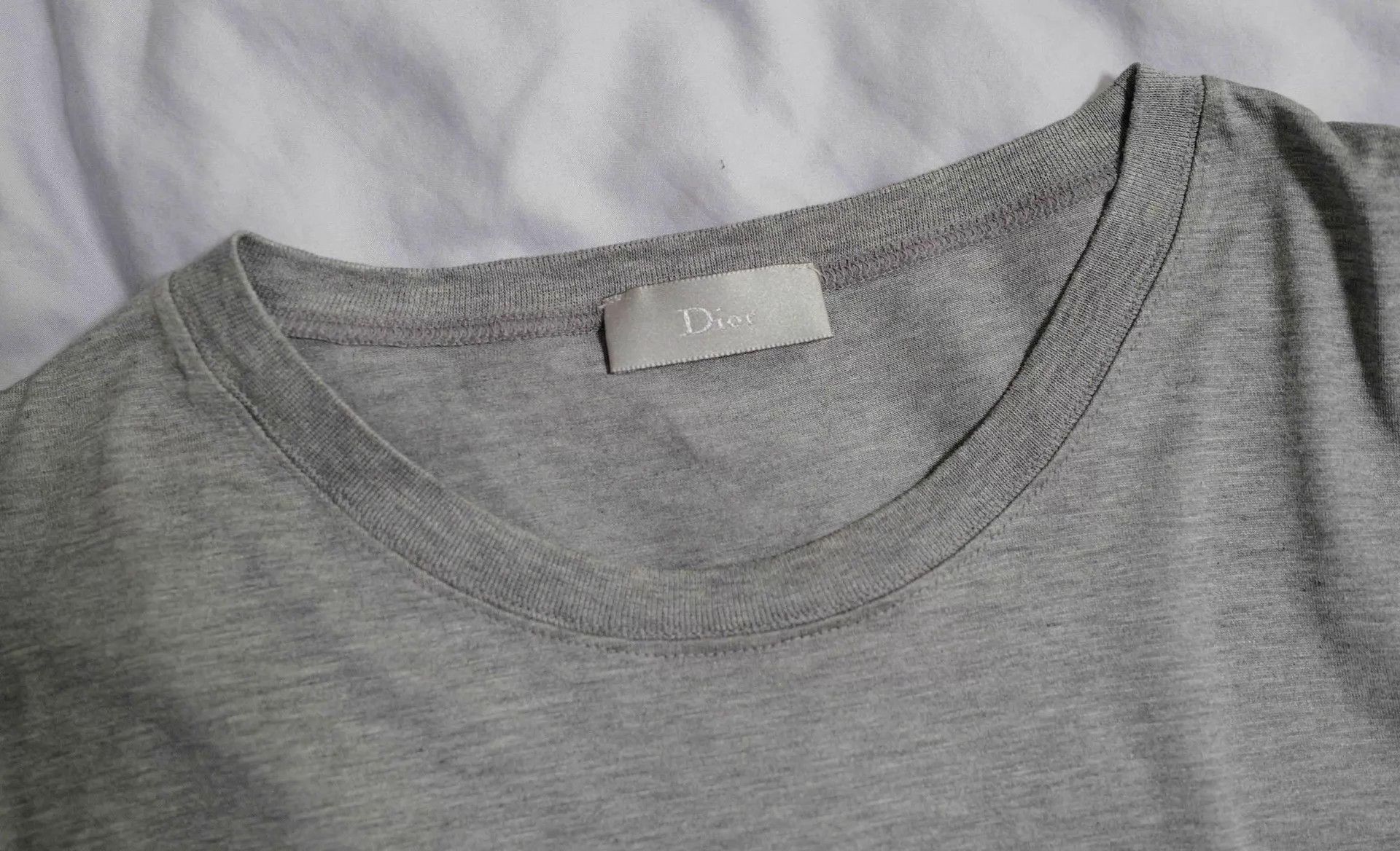 Dior Gray Long-Sleeve Shirt with Small Embroidered Design Size US S / EU 44-46 / 1 - 3 Thumbnail