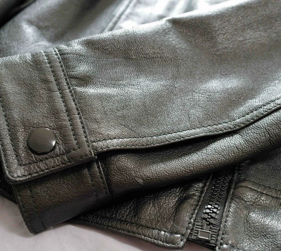 Saint Laurent Paris Black Leather Jacket with Collar - Size S Size US S / EU 44-46 / 1 - 3 Thumbnail