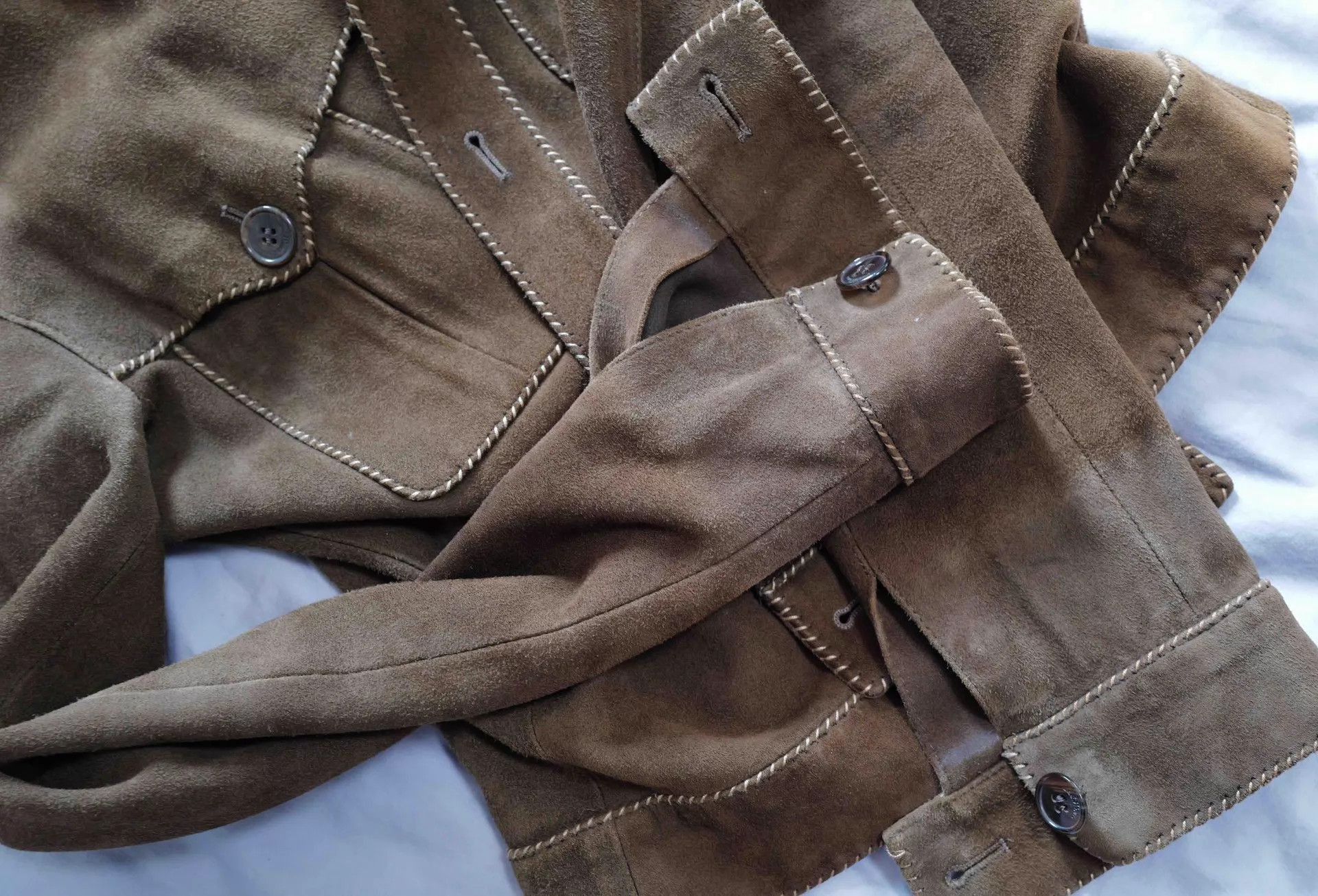 Saint Laurent Paris Brown Suede Button-Front Jacket Size US M / EU 48-50 / 2 - 3 Thumbnail