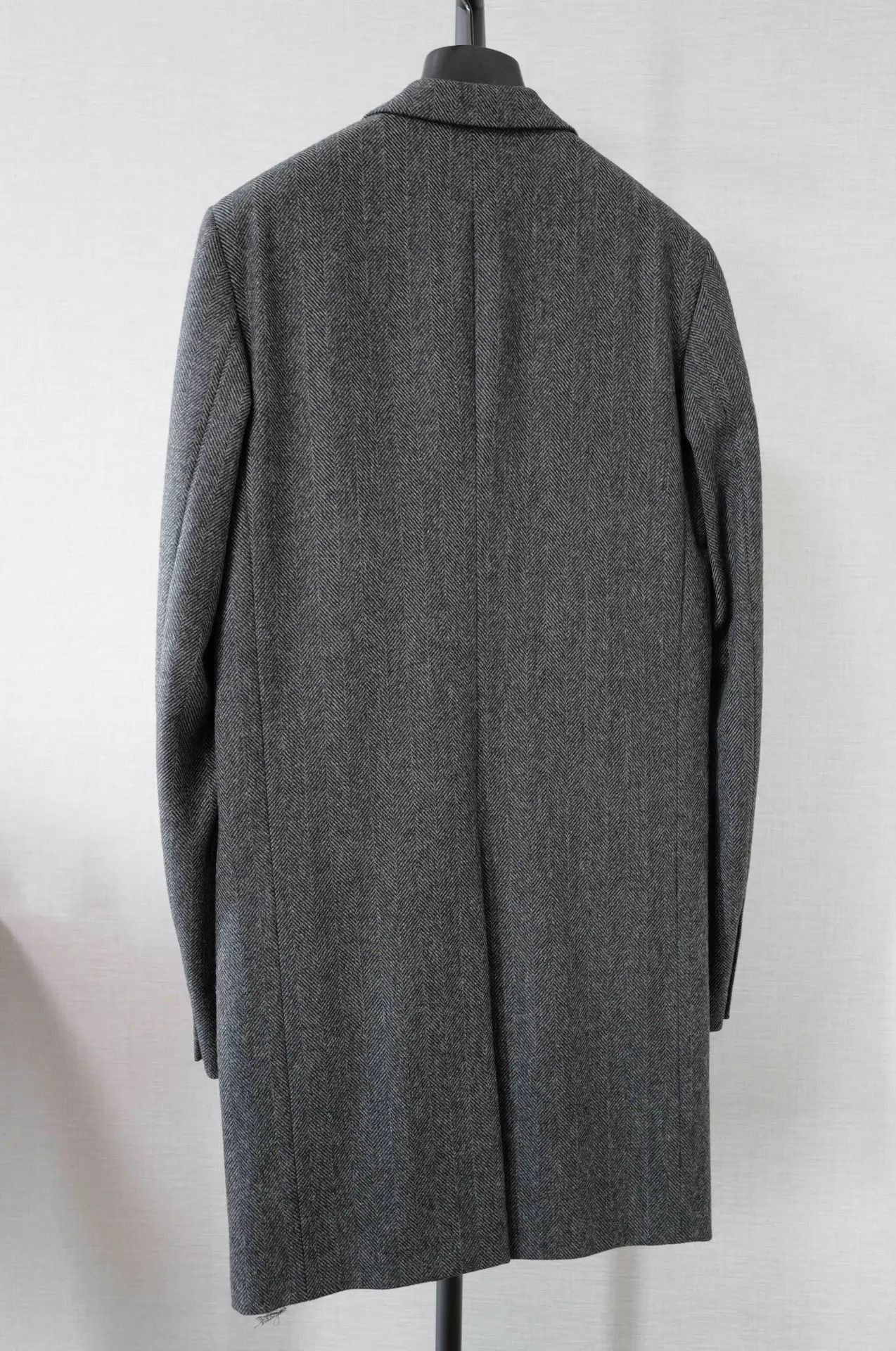Dior Herringbone Pattern Long Coat Black Size S Size US S / EU 44-46 / 1 - 2 Thumbnail