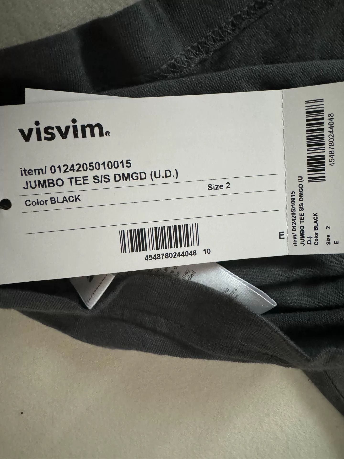 Visvim VISVIM 24AW JUMBO TEE S/S DMGD (U.D.) Size US M / EU 48-50 / 2 - 4 Thumbnail