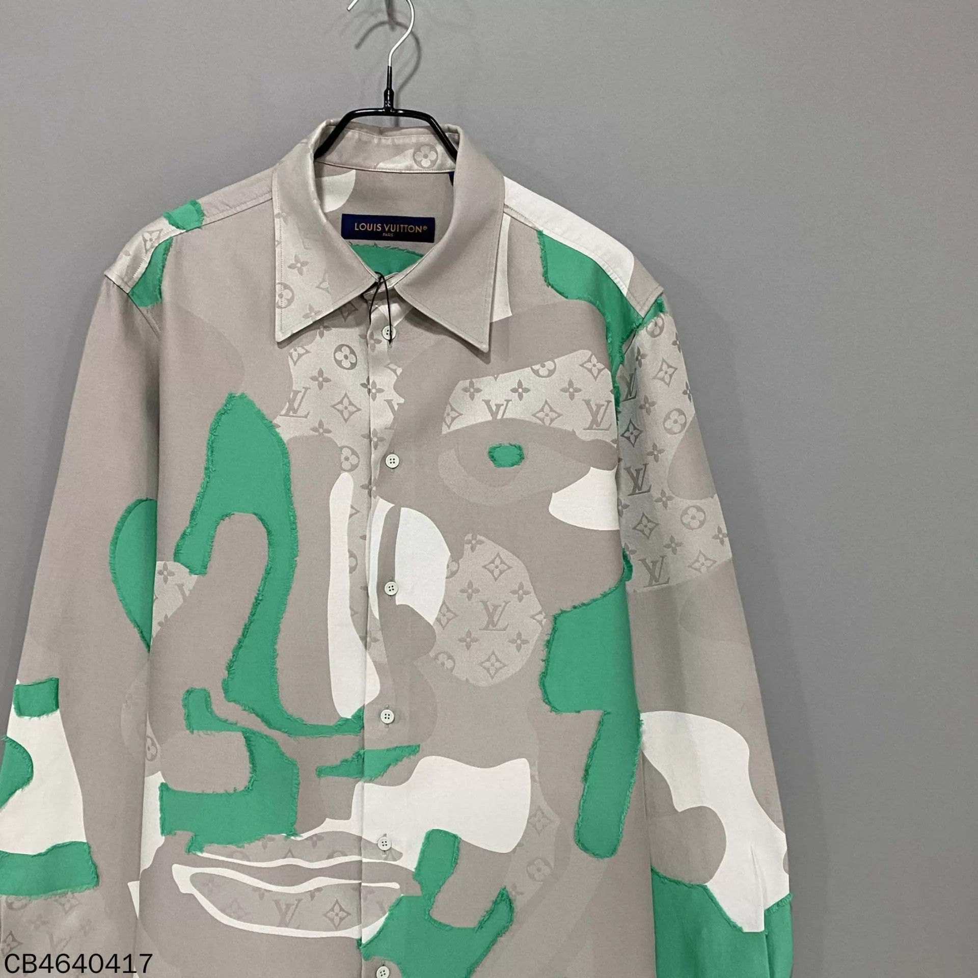 Louis Vuitton Multi-Color Abstract Print Long Sleeve Button-Up Shirt Size US M / EU 48-50 / 2 - 2 Thumbnail