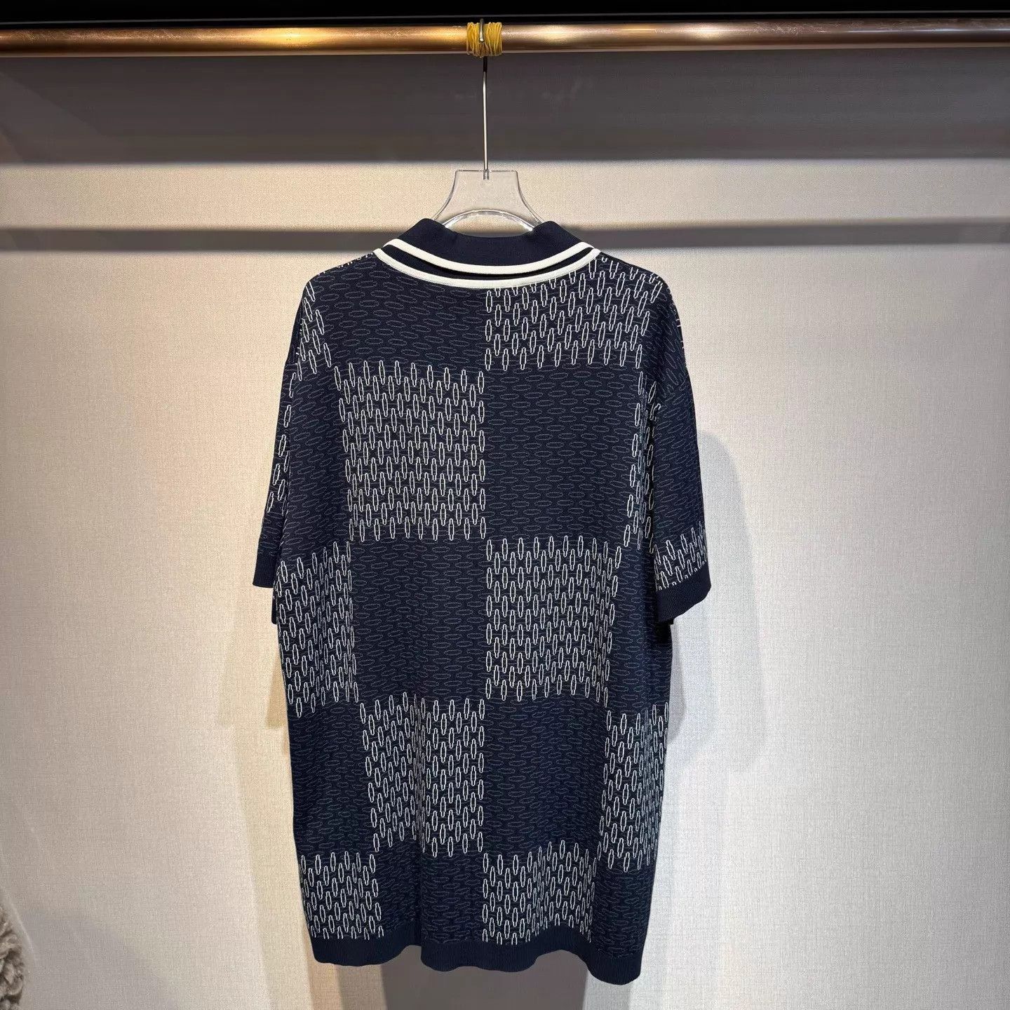 Louis Vuitton Black Patterned Short-Sleeve Polo Shirt Size US XL / EU 56 / 4 - 2 Thumbnail
