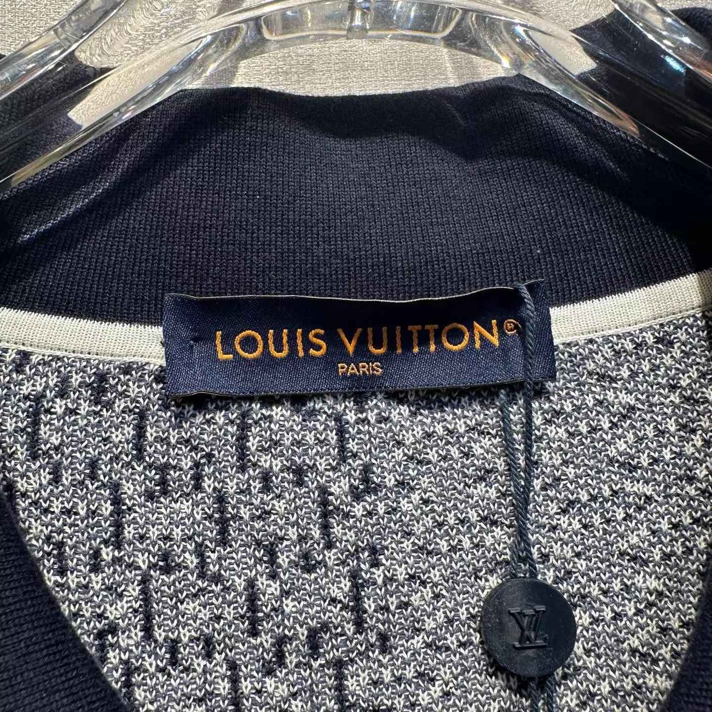 Louis Vuitton Black Patterned Short-Sleeve Polo Shirt Size US XL / EU 56 / 4 - 3 Thumbnail