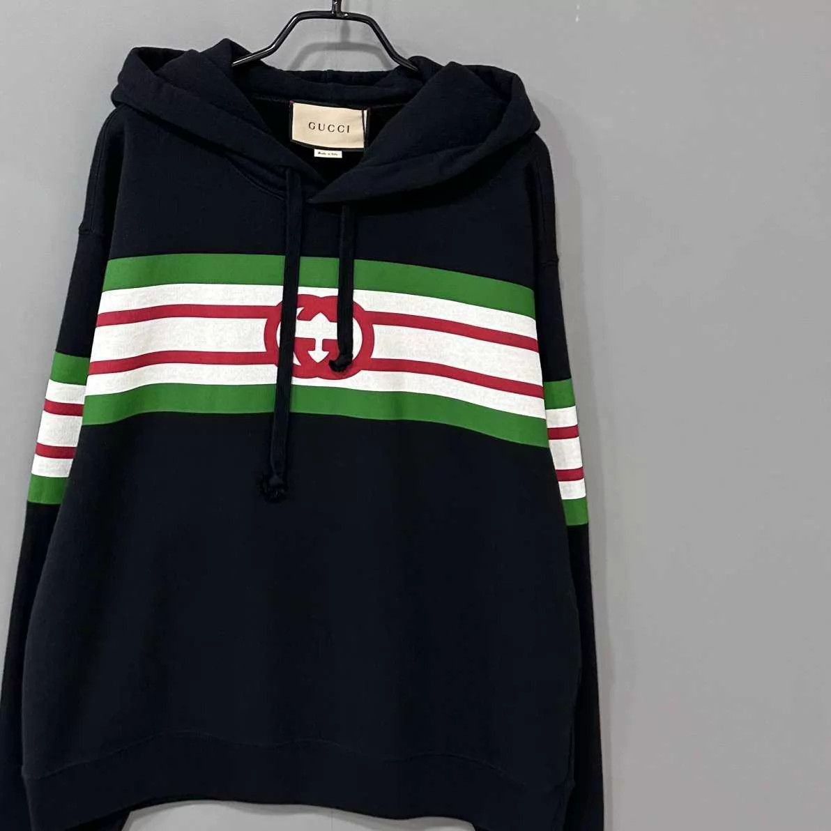 Gucci Black Striped Logo Hoodie Size US XS / EU 42 / 0 - 2 Thumbnail