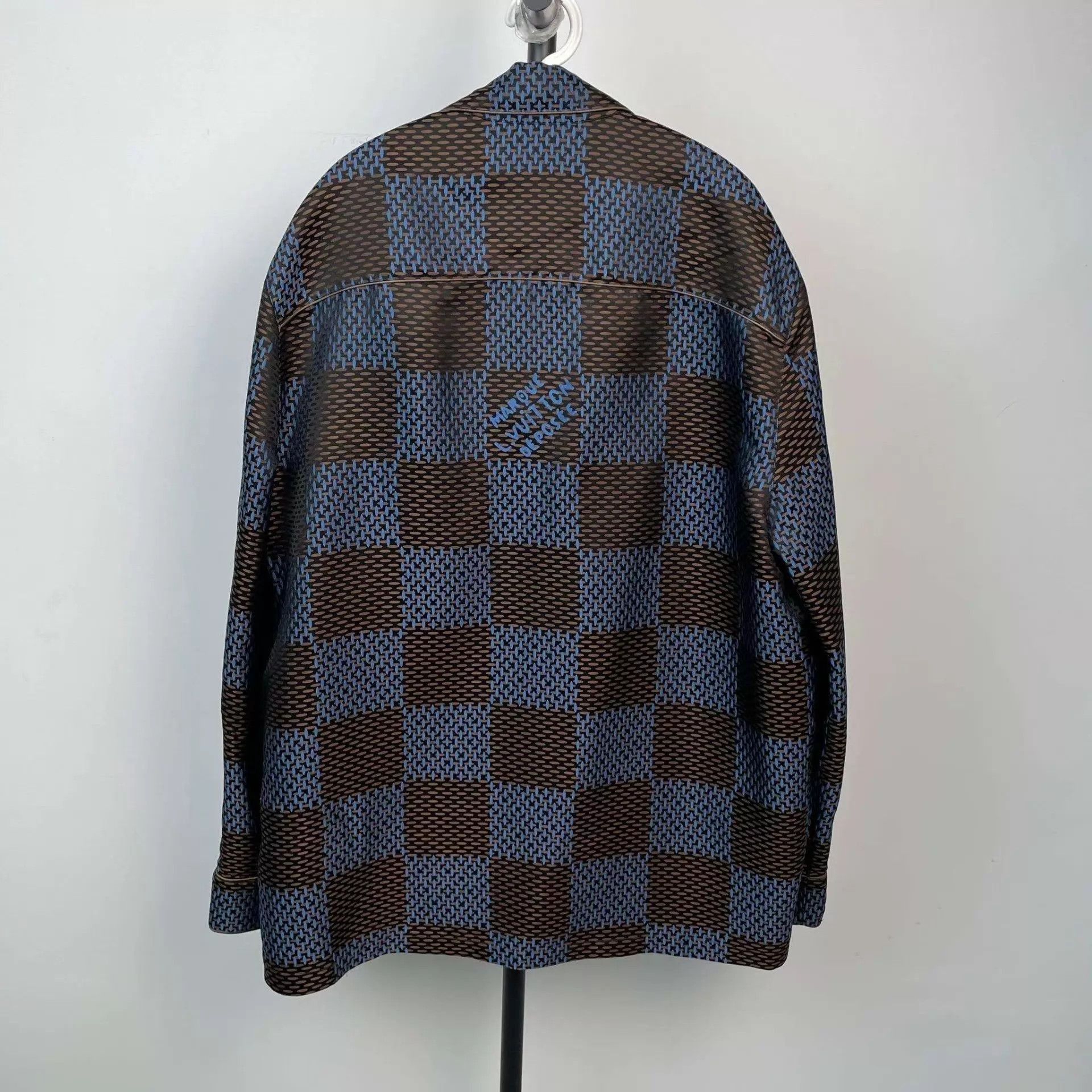 Louis Vuitton Blue Checkered Button-Up Shirt - XL Size US XL / EU 56 / 4 - 2 Thumbnail