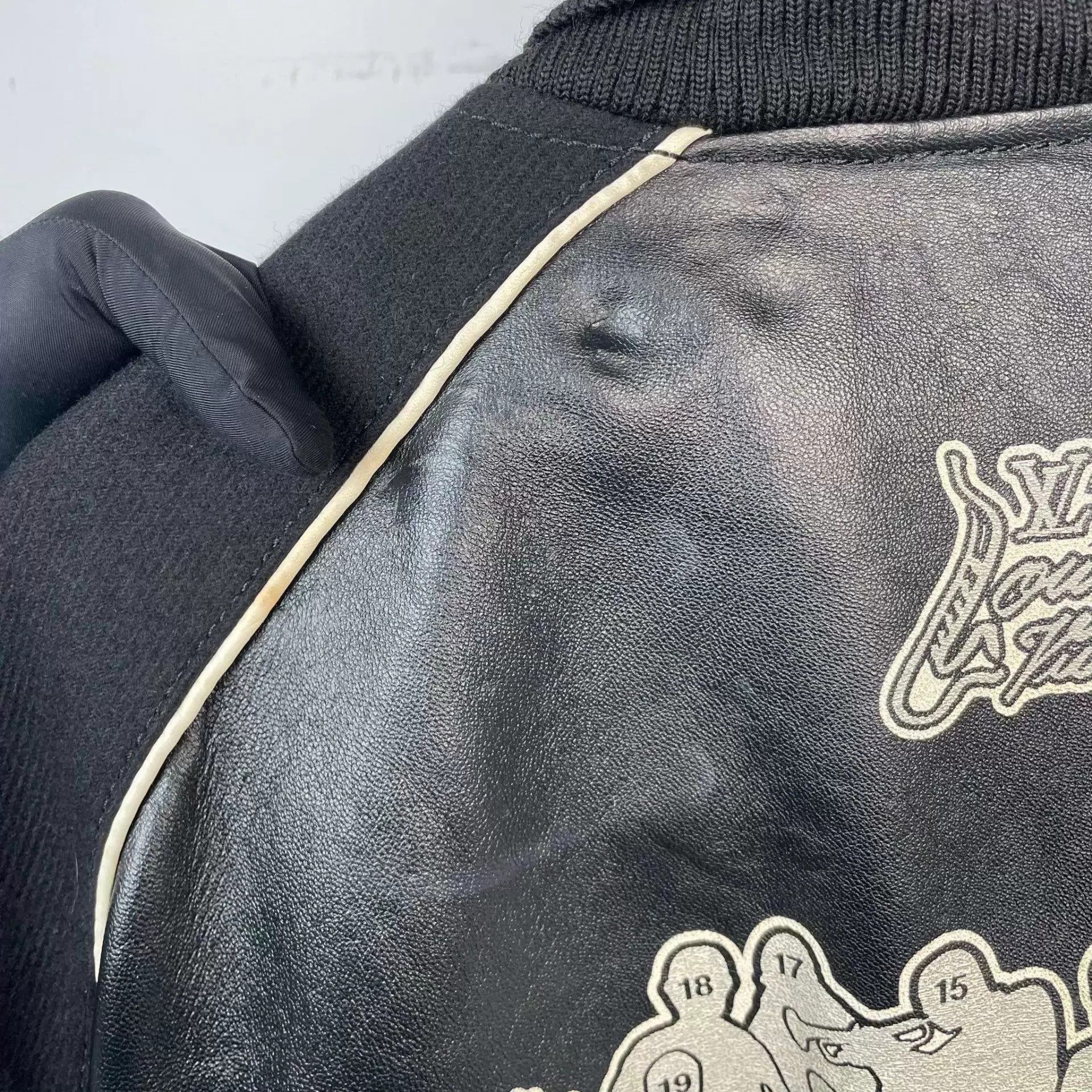 Louis Vuitton Black Varsity Jacket with Embroidered Patches Size US L / EU 52-54 / 3 - 8 Thumbnail