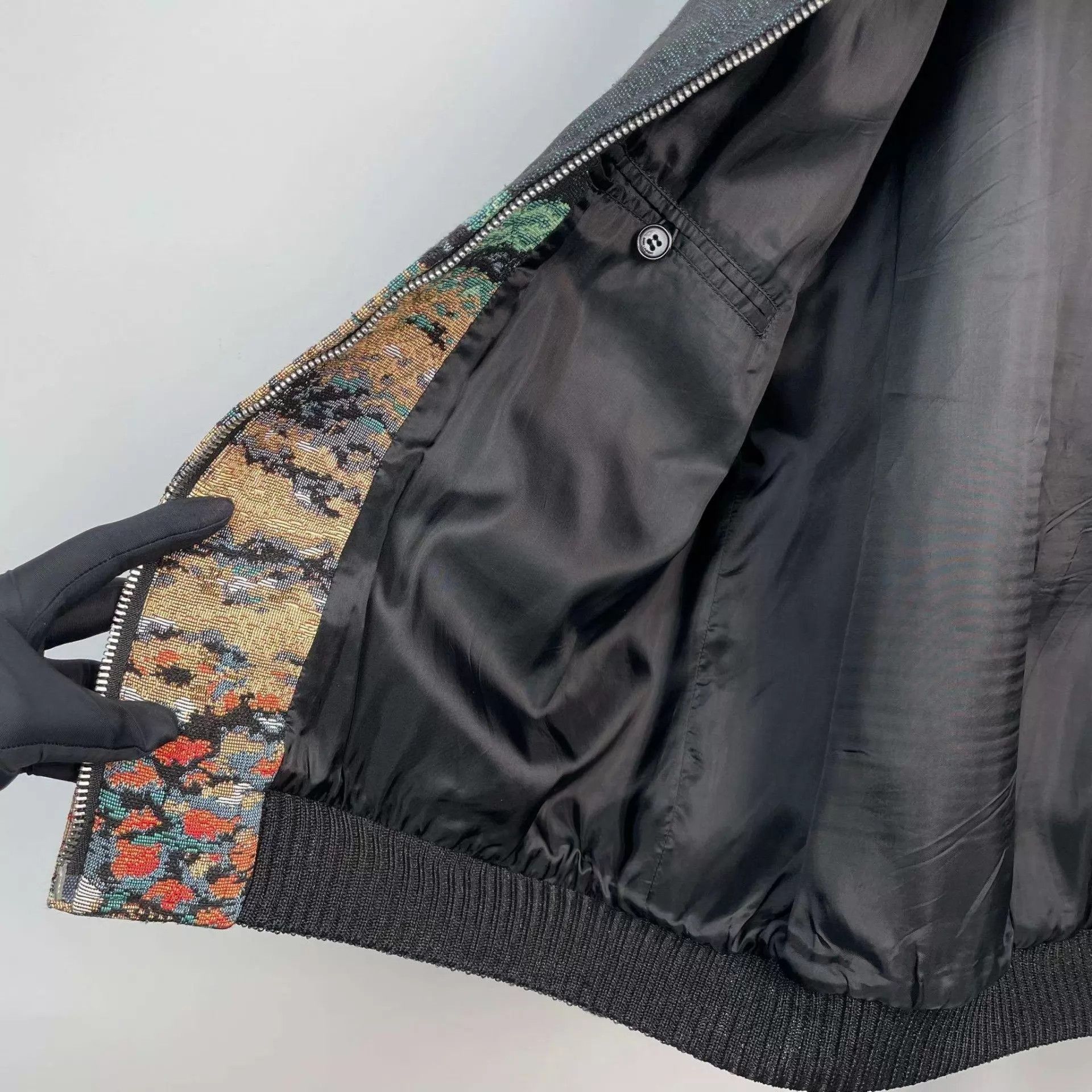 Yves Saint Laurent Astronaut & American Flag Embroidered Bomber Jacket Size US M / EU 48-50 / 2 - 3 Thumbnail