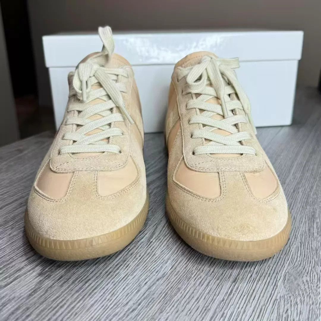 Maison Margiela Beige Low-Top Lace-Up Sneakers Size US 8 / EU 41 - 4 Thumbnail