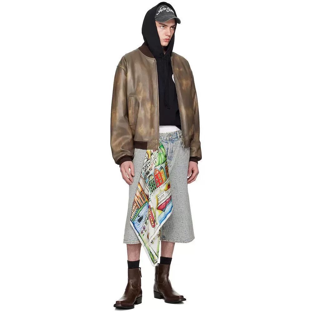 Acne Studios Acne Studios Men's Loose Wide-Leg Denim Shorts Size US 28 / EU 44 - 3 Thumbnail
