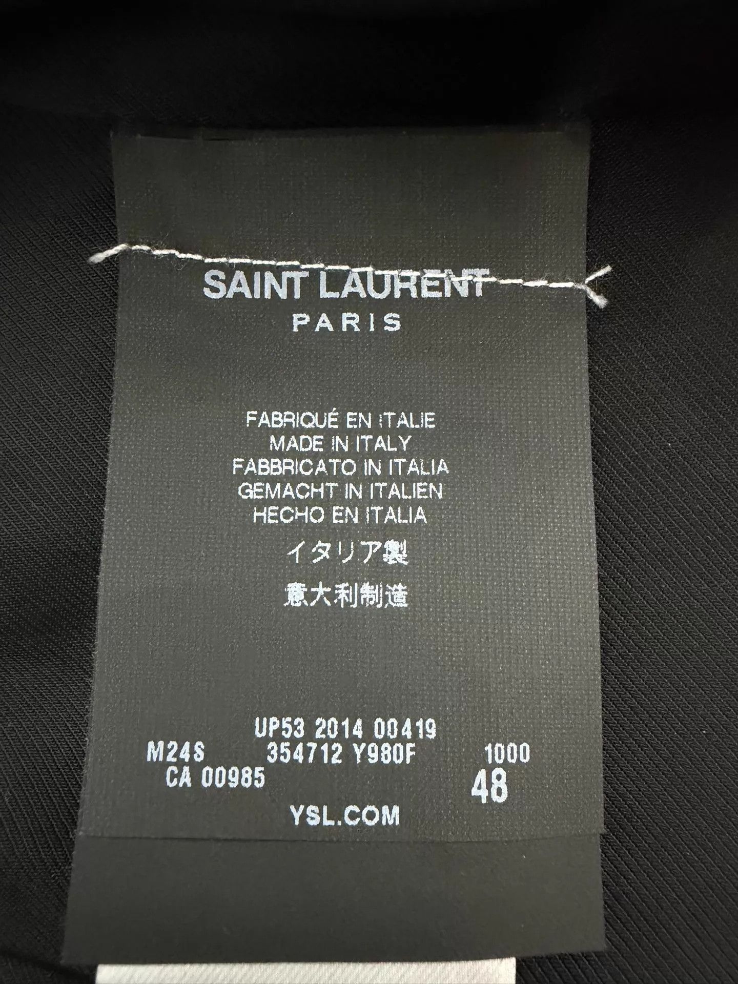 Saint Laurent Paris Black Double-Breasted Long Coat Size US M / EU 48-50 / 2 - 5 Thumbnail